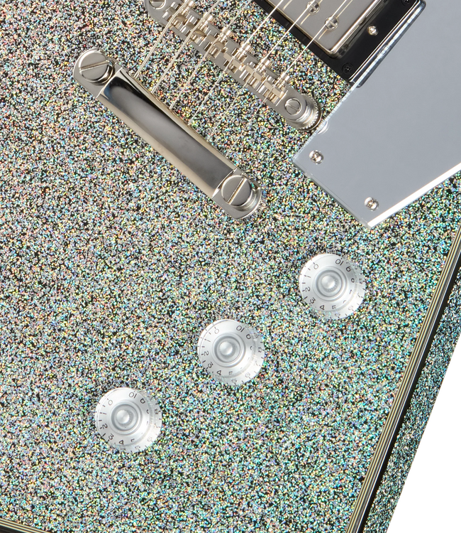 Epiphone Lzzy Hale Explorer Custom - Black Diamond Holographic Sparkle