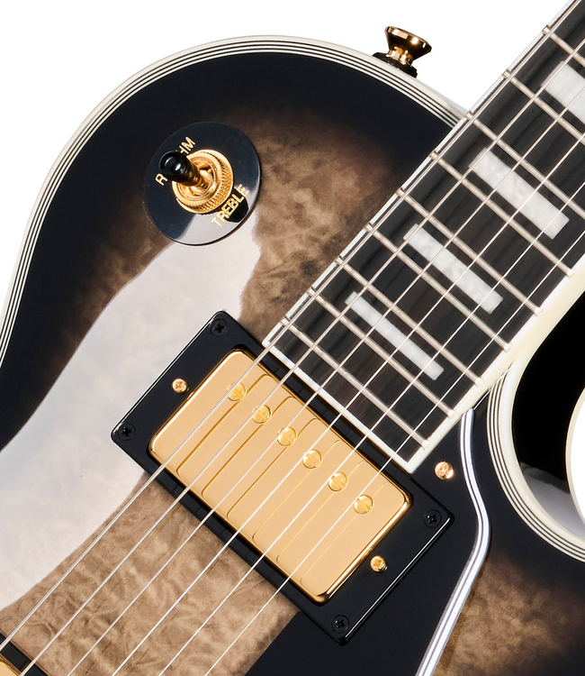 Epiphone Les Paul Custom Quilted Top - Cobra Burst