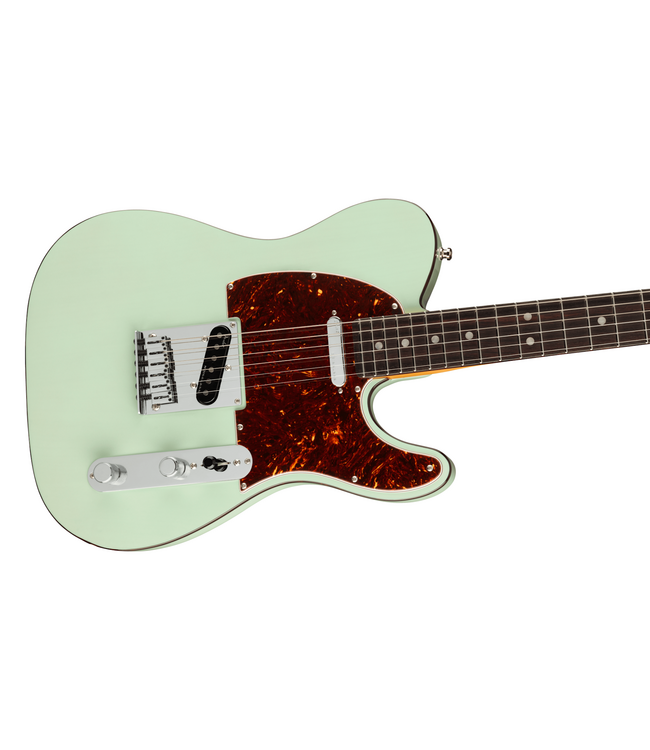 Fender American Ultra Luxe Telecaster - Rosewood Fretboard, Transparent Surf Green