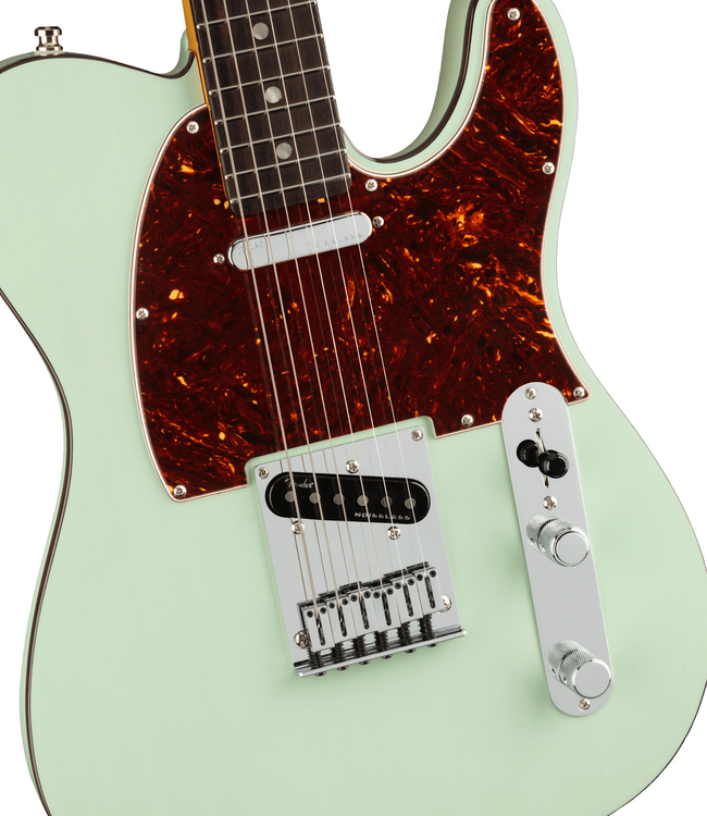 Fender American Ultra Luxe Telecaster - Rosewood Fretboard, Transparent Surf Green