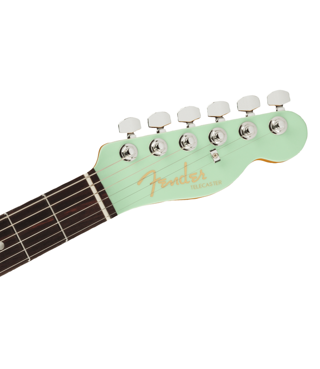 Fender American Ultra Luxe Telecaster - Rosewood Fretboard, Transparent Surf Green