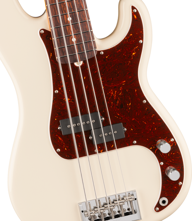 Fender American Professional Precision Bass V - Rosewood Fretboard, Olympic White
