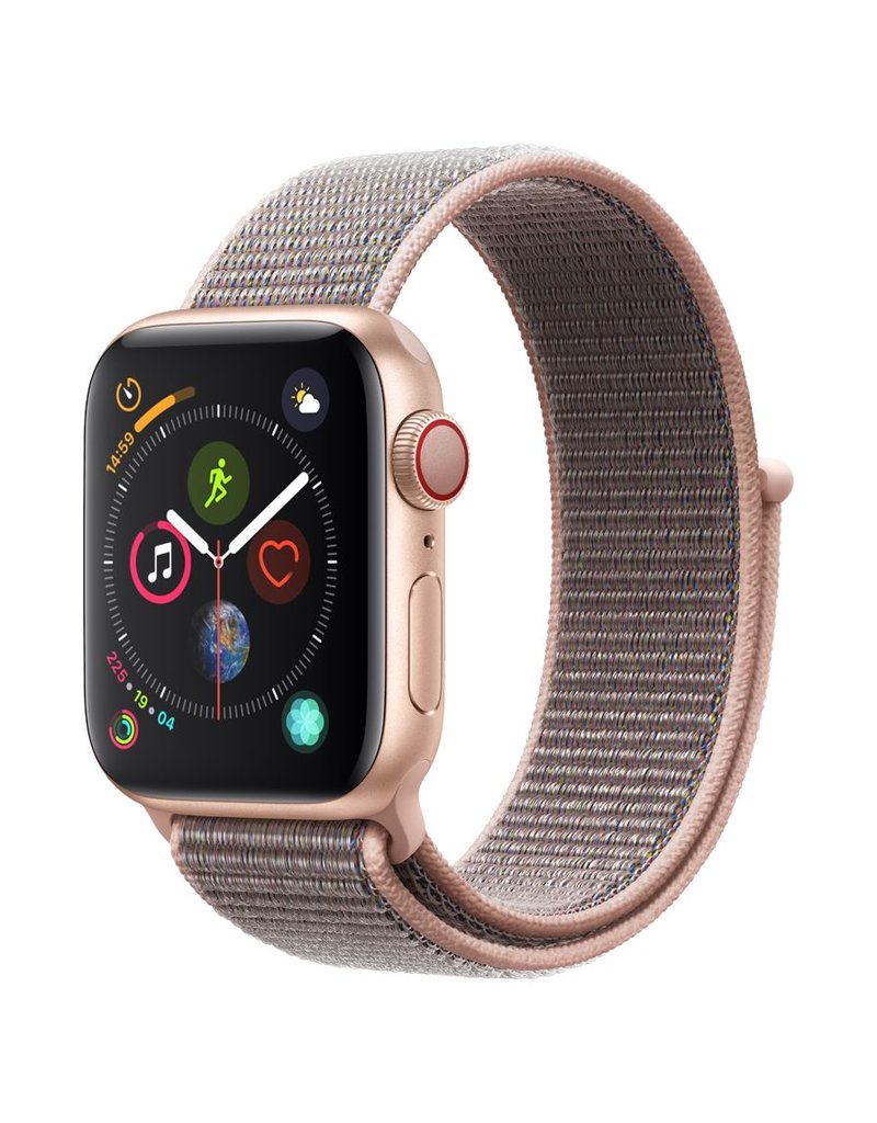 Apple Watch series 4 GPS, Cellular, 40MM, Gold Aluminium Case, Pink Sand Sport Loop