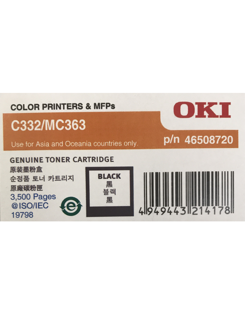 OKI OKI MC363dn Black 3,500 page toner