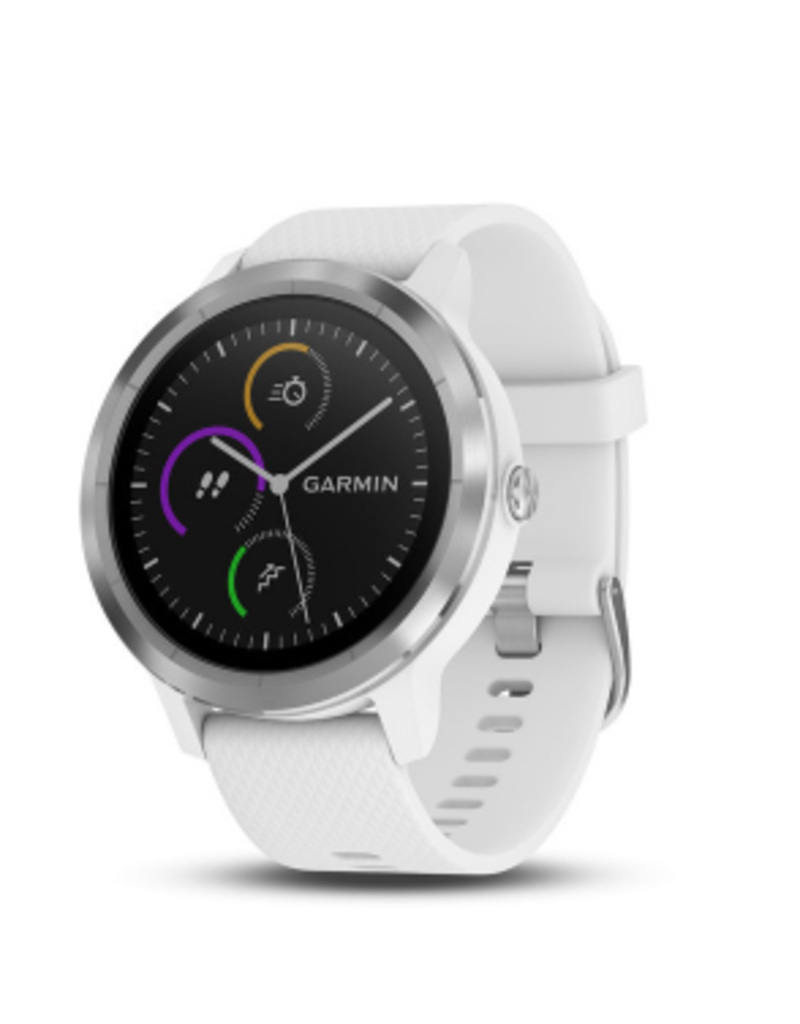 Garmin Garmin Vivoactive 3, White Silicone, Stainless