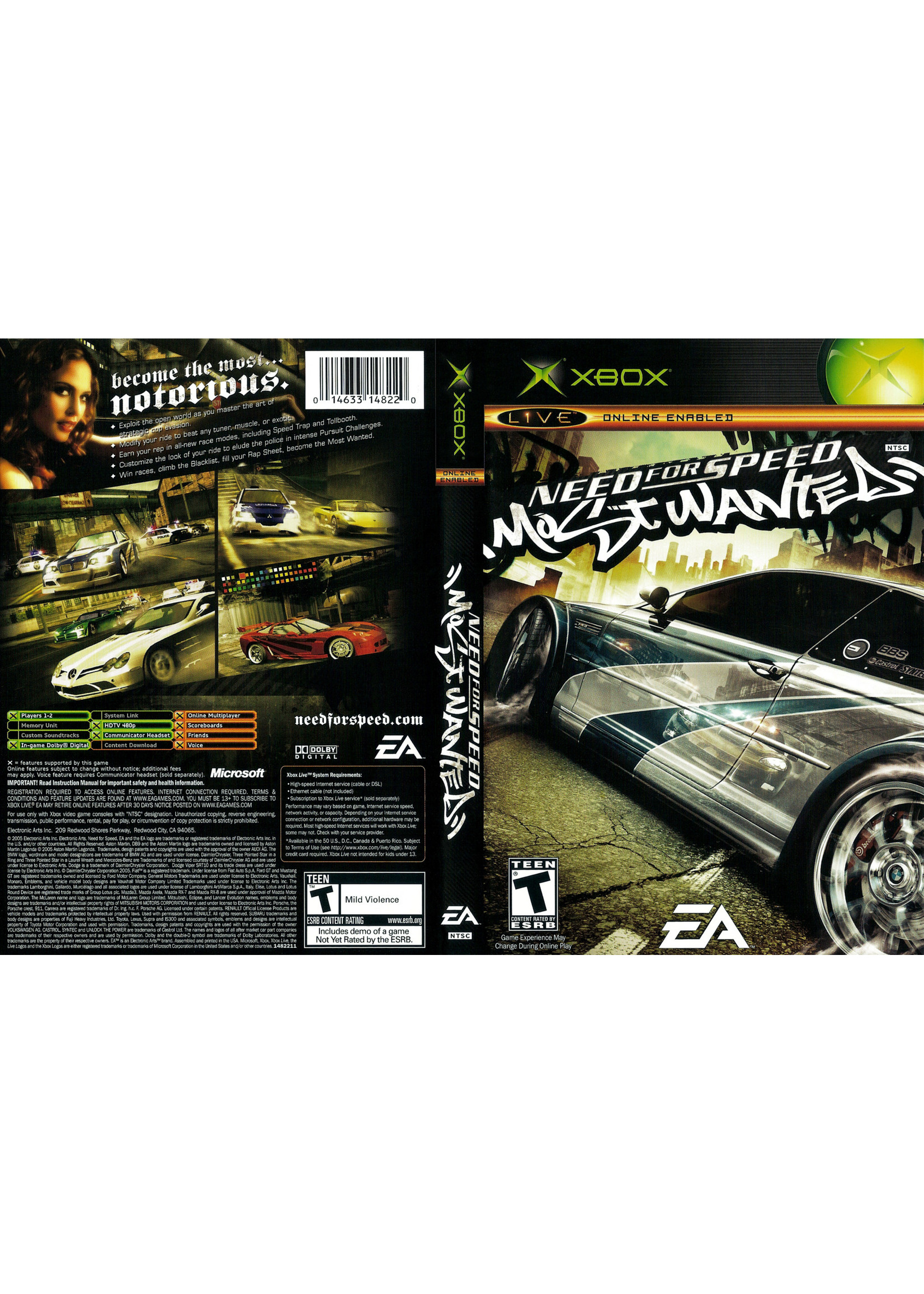 Microsoft Xbox Need for Speed Most Wanted