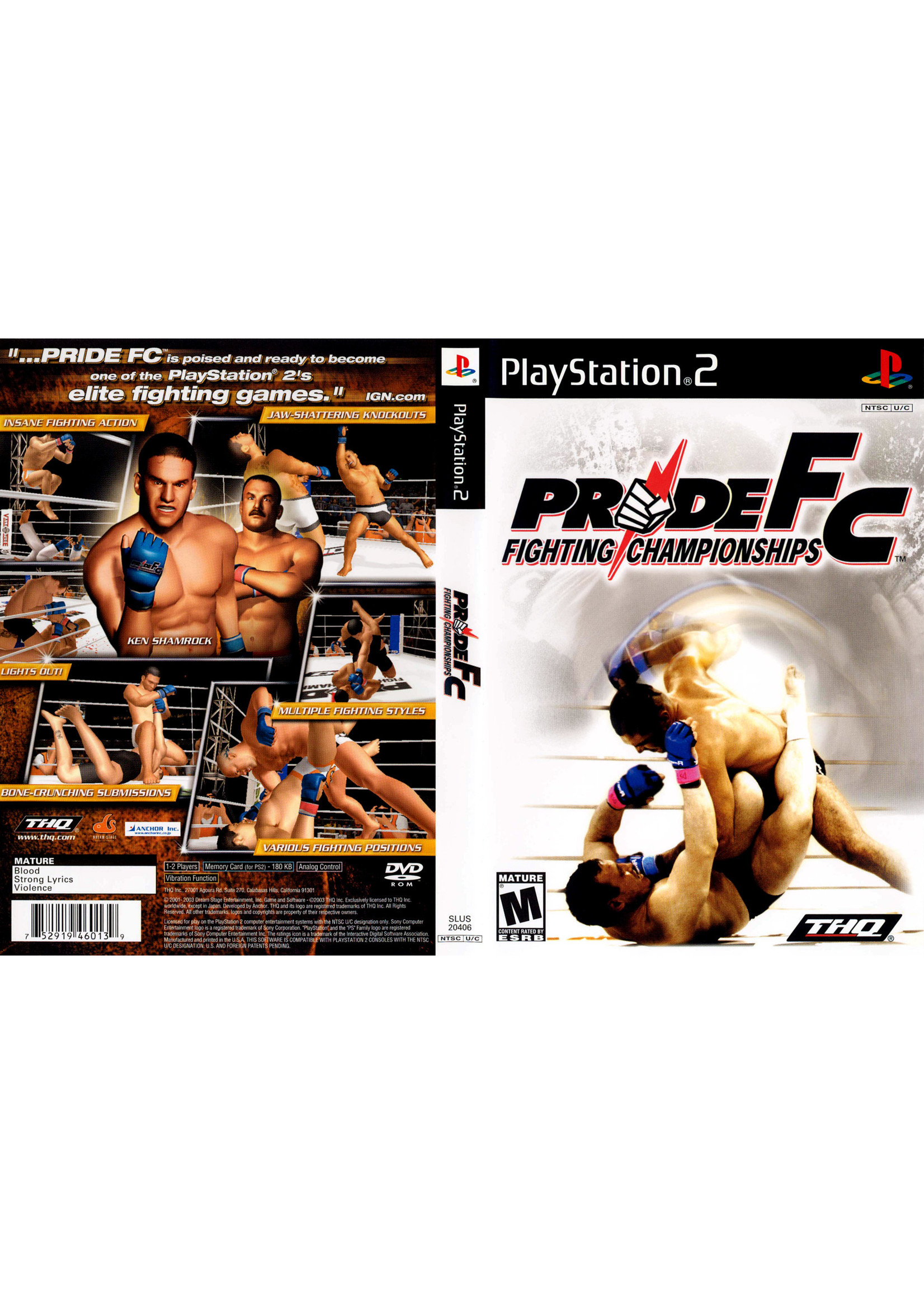 Sony Playstation 2 (PS2) Pride FC