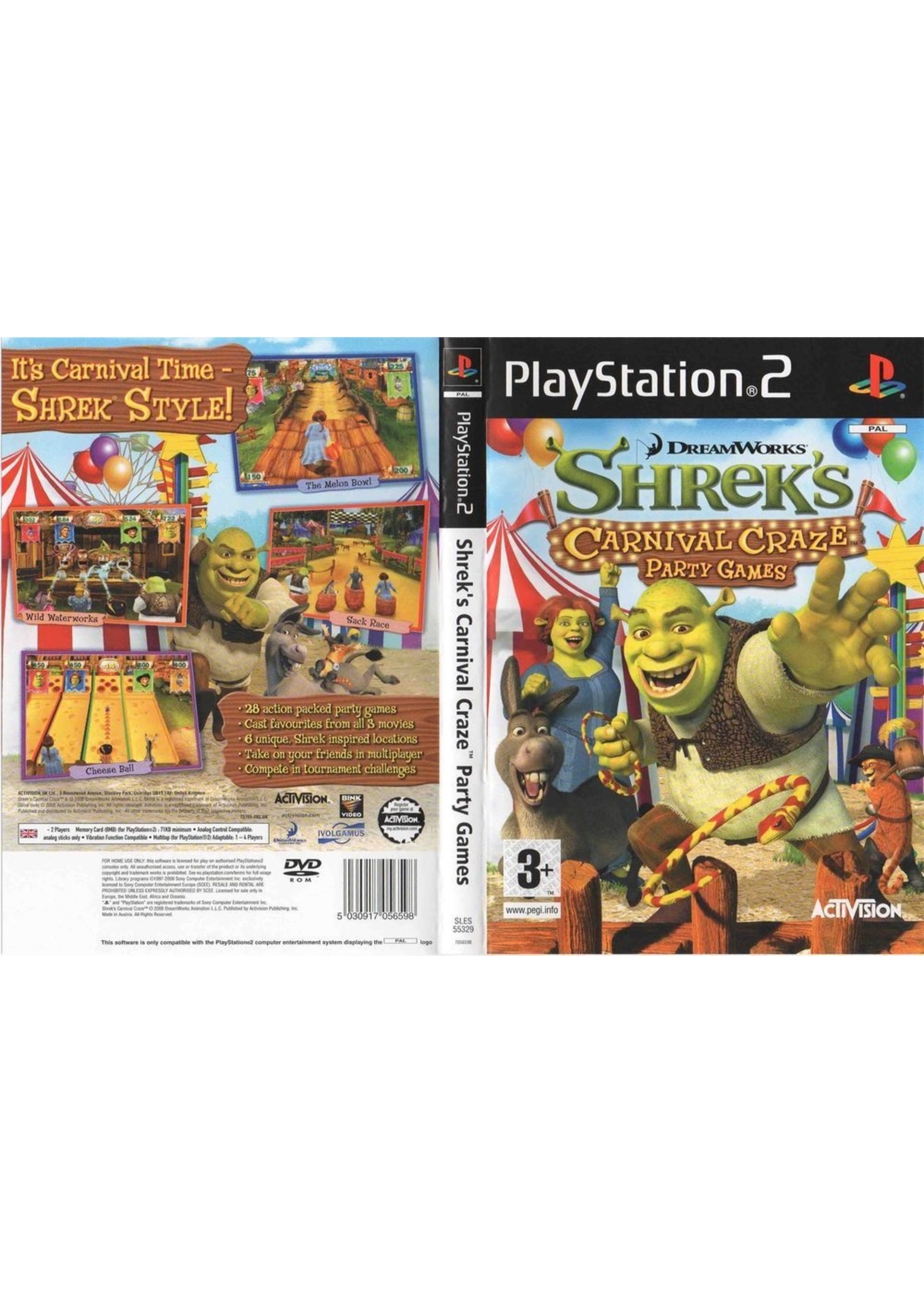 Sony Playstation 2 (PS2) Shrek's Carnival Craze