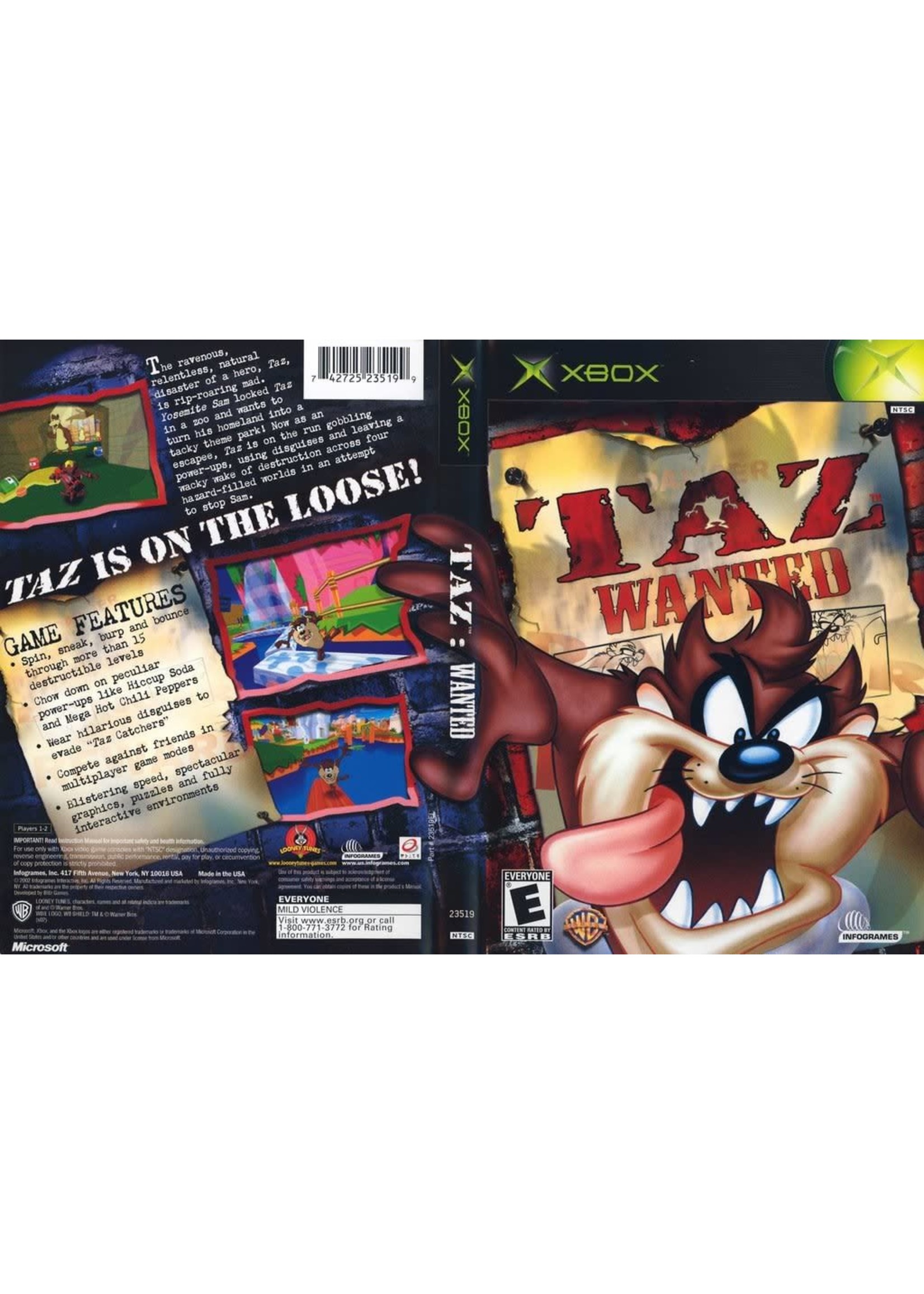 Microsoft Xbox Taz Wanted