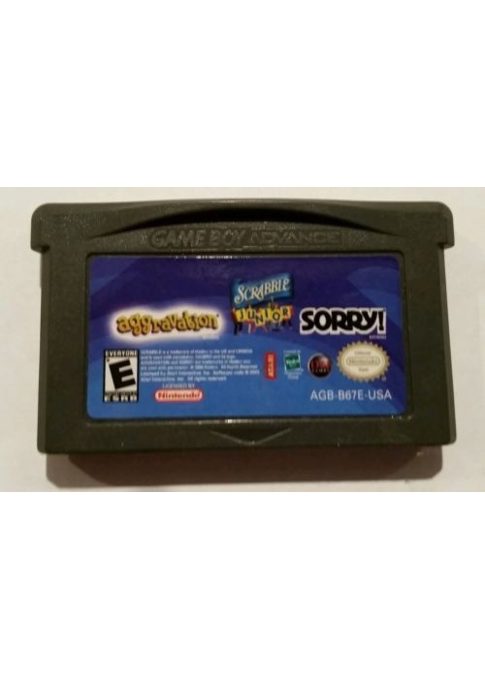 Nintendo Gameboy Advance Aggravation/ Sorry/ Scrabble Jr