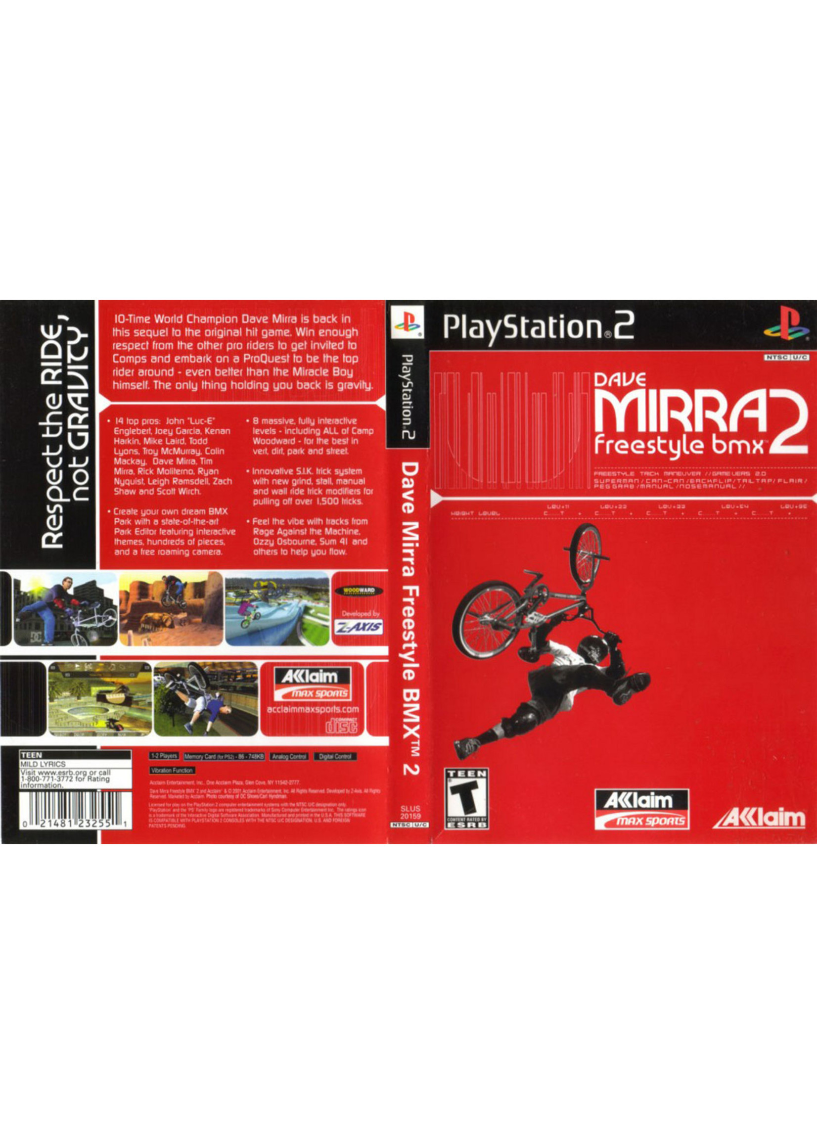 Sony Playstation 2 (PS2) Dave Mirra Freestyle BMX 2