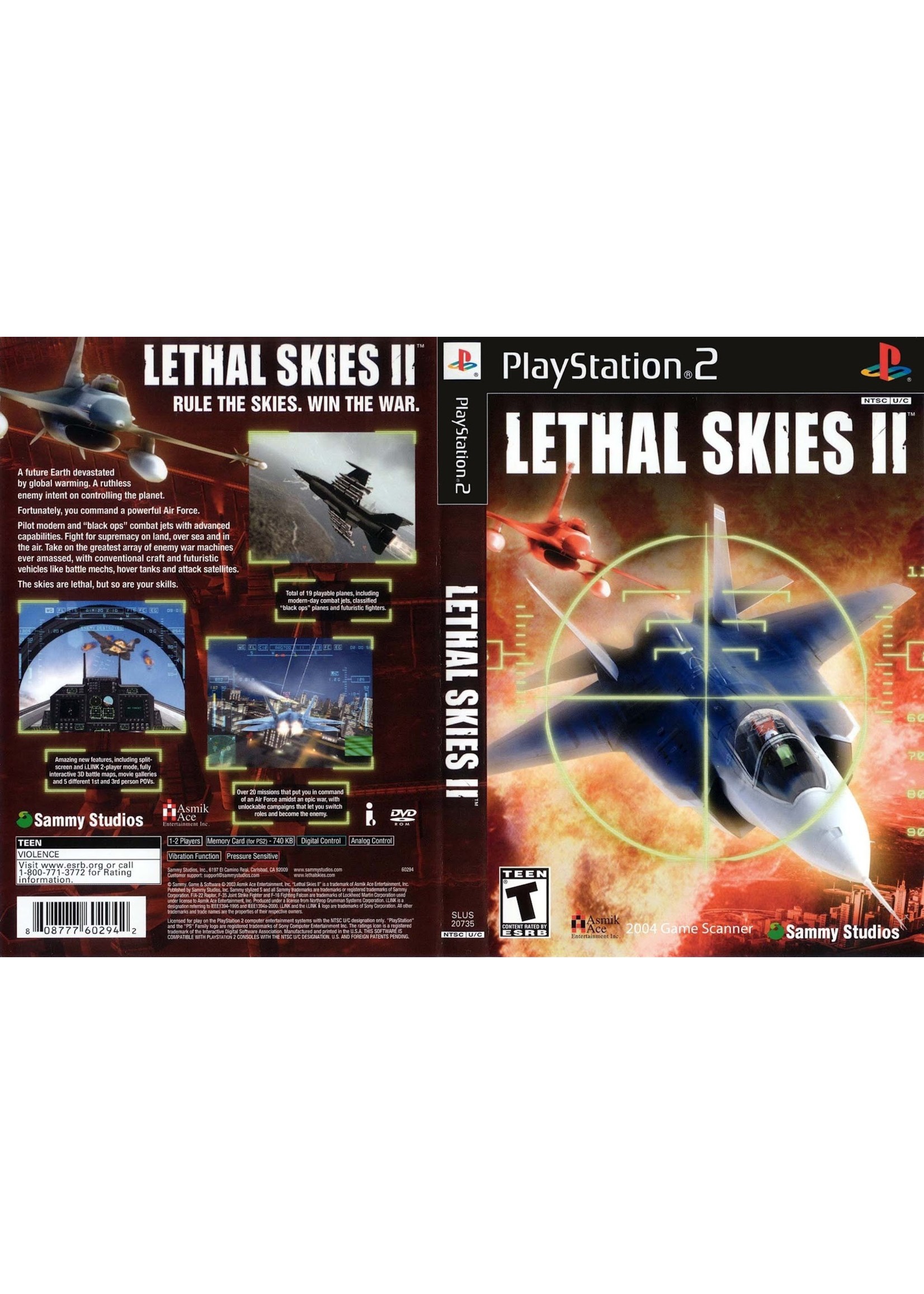Sony Playstation 2 (PS2) Lethal Skies II