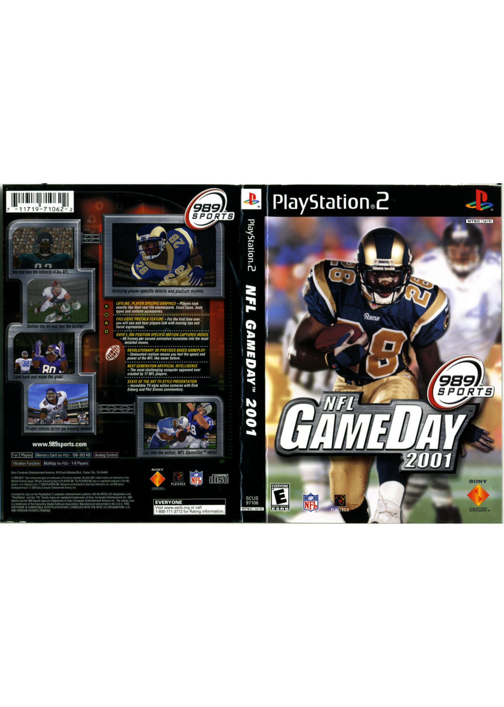 Sony Playstation 2 (PS2) NFL GameDay 2001