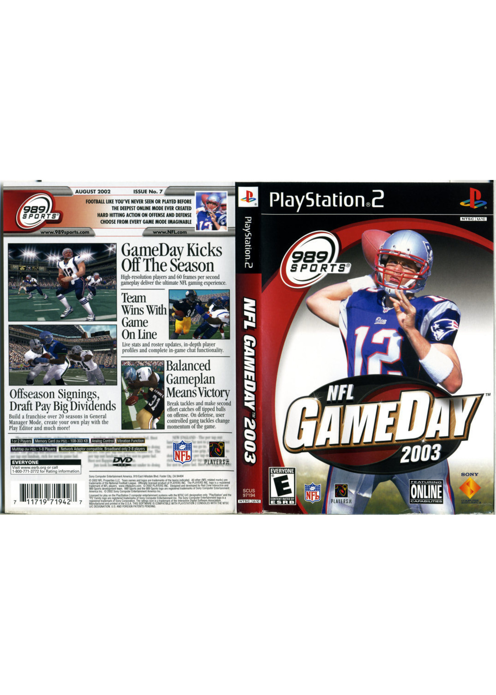 Sony Playstation 2 (PS2) NFL Gameday 2003