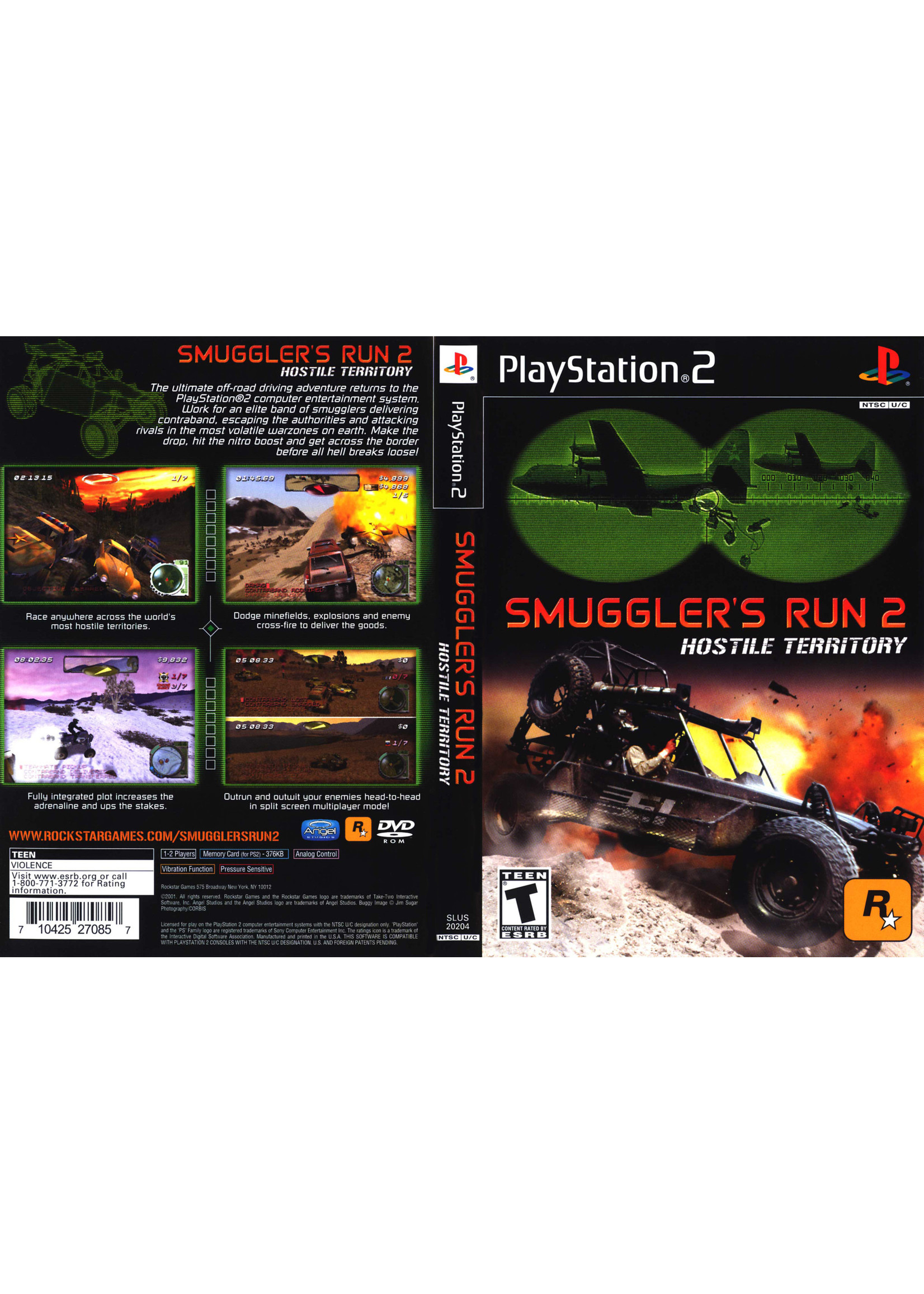 Sony Playstation 2 (PS2) Smuggler's Run 2