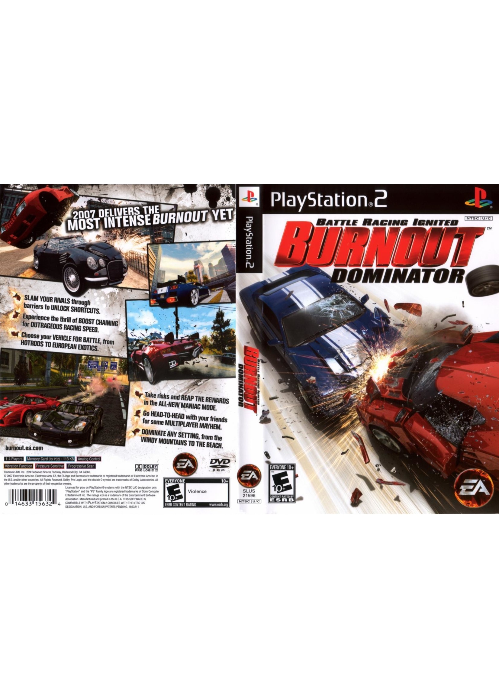 Sony Playstation 2 (PS2) Burnout Dominator