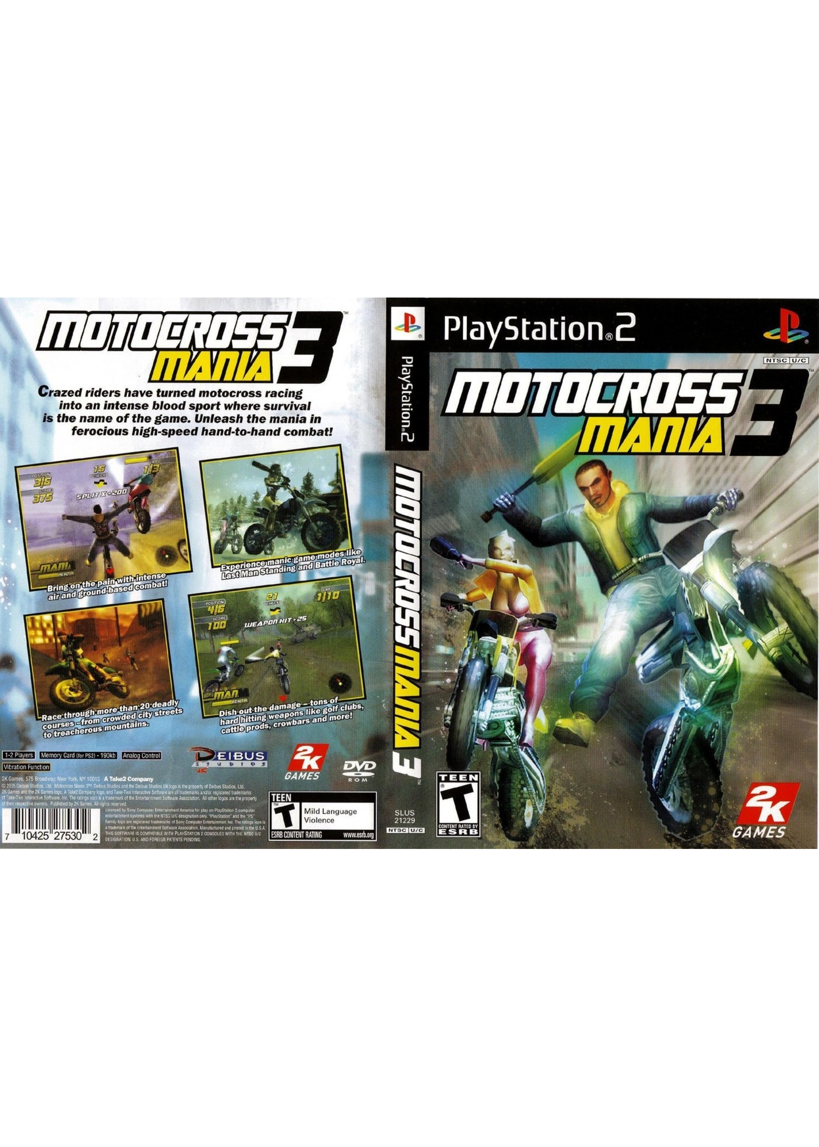 Sony Playstation 2 (PS2) Motocross Mania 3