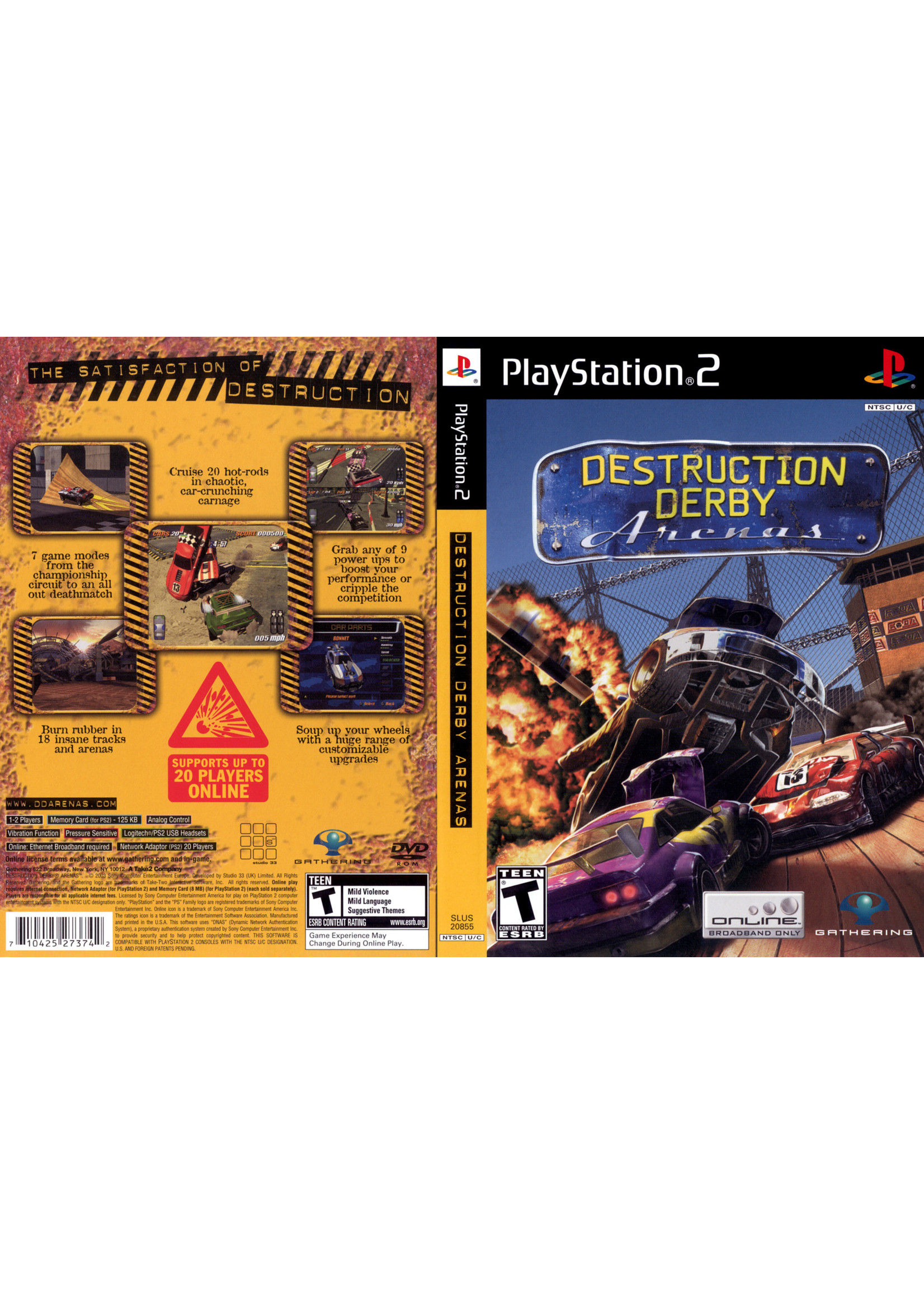 Sony Playstation 2 (PS2) Destruction Derby Arenas