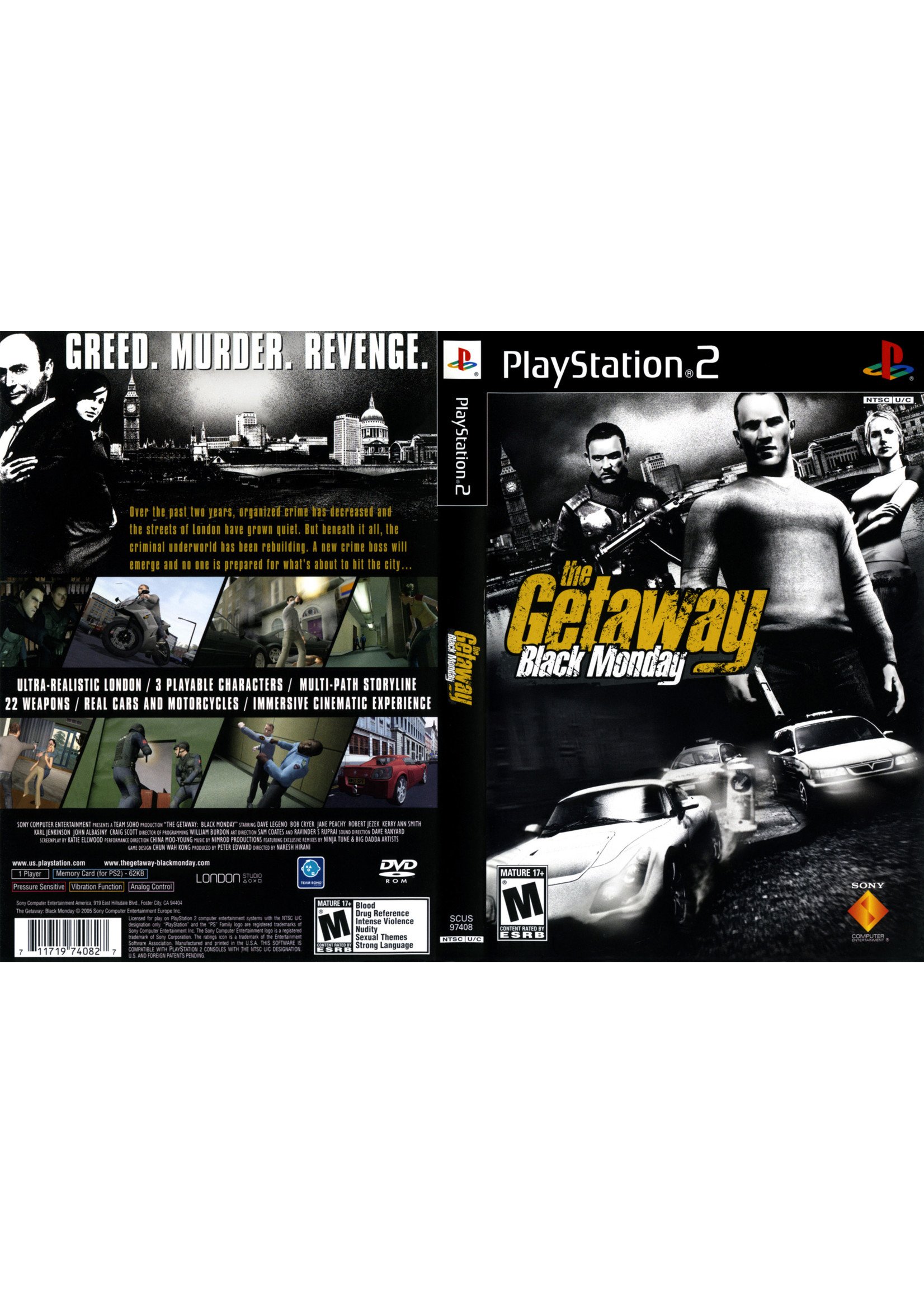 Sony Playstation 2 (PS2) Getaway Black Monday, The