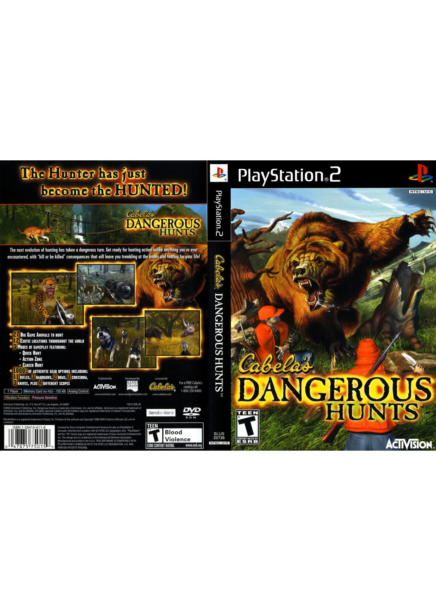 Sony Playstation 2 (PS2) Cabela's Dangerous Hunts