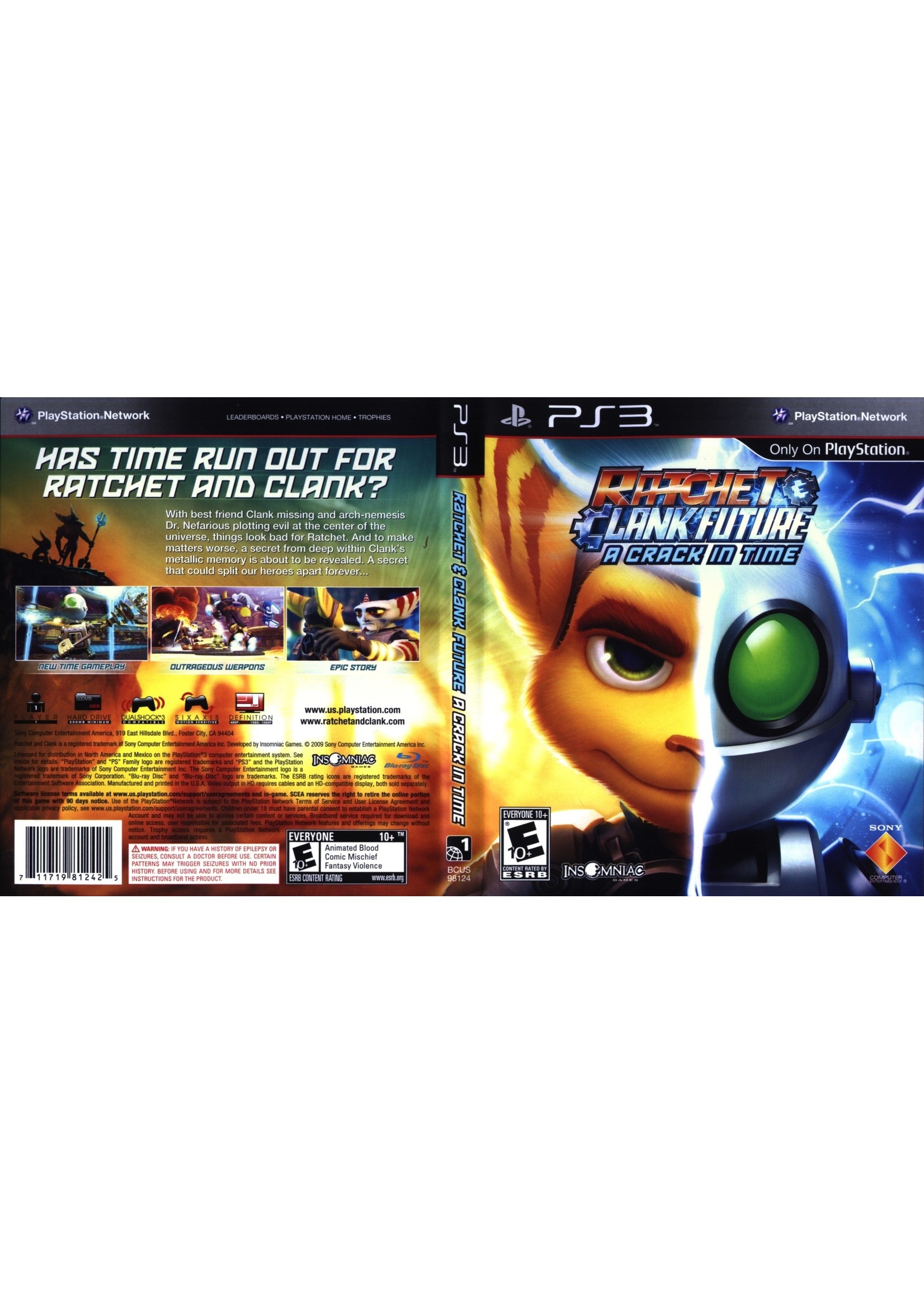 Sony Playstation 3 (PS3) Ratchet and Clank Future: A Crack in Time