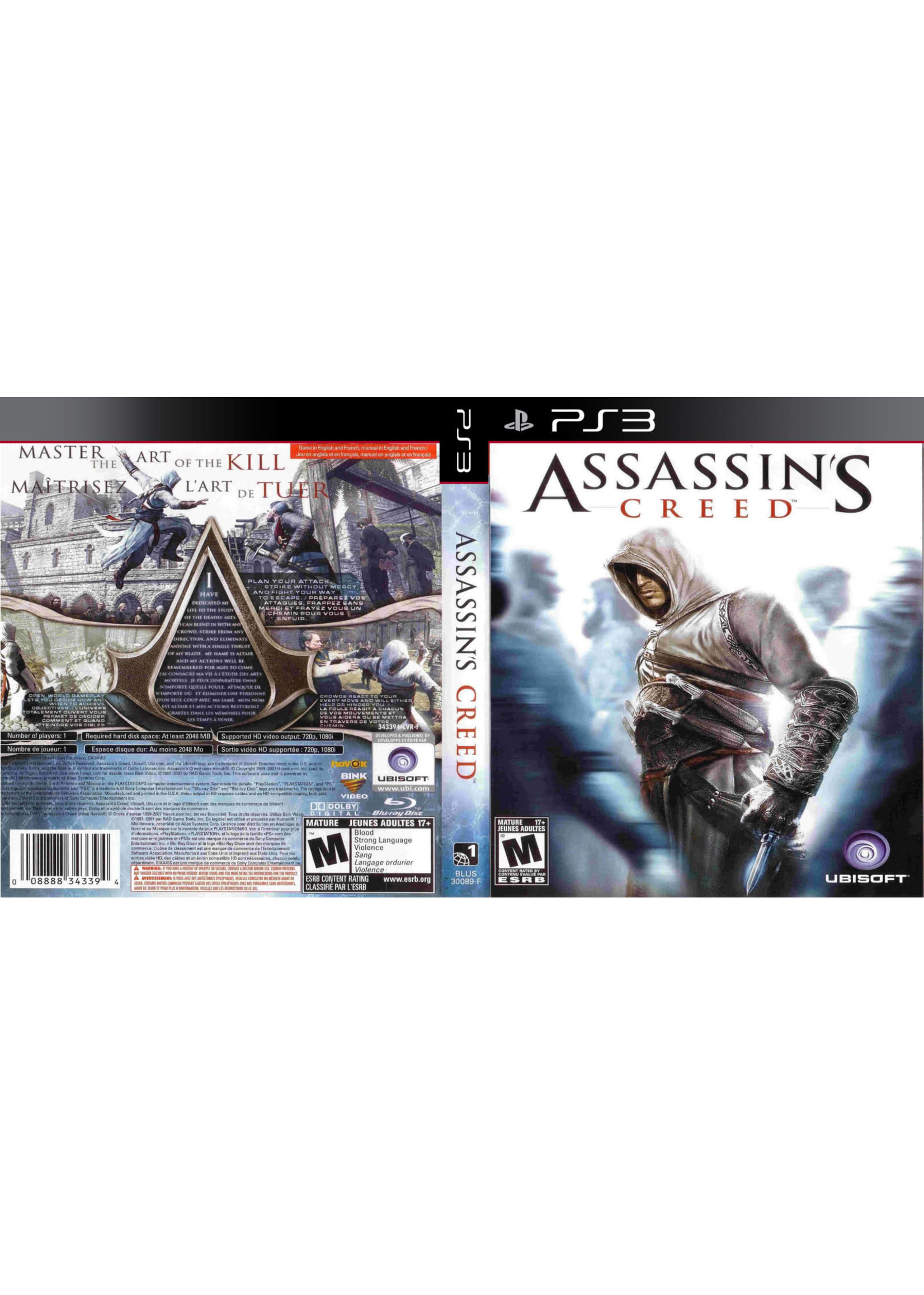 Sony Playstation 3 (PS3) Assassin's Creed