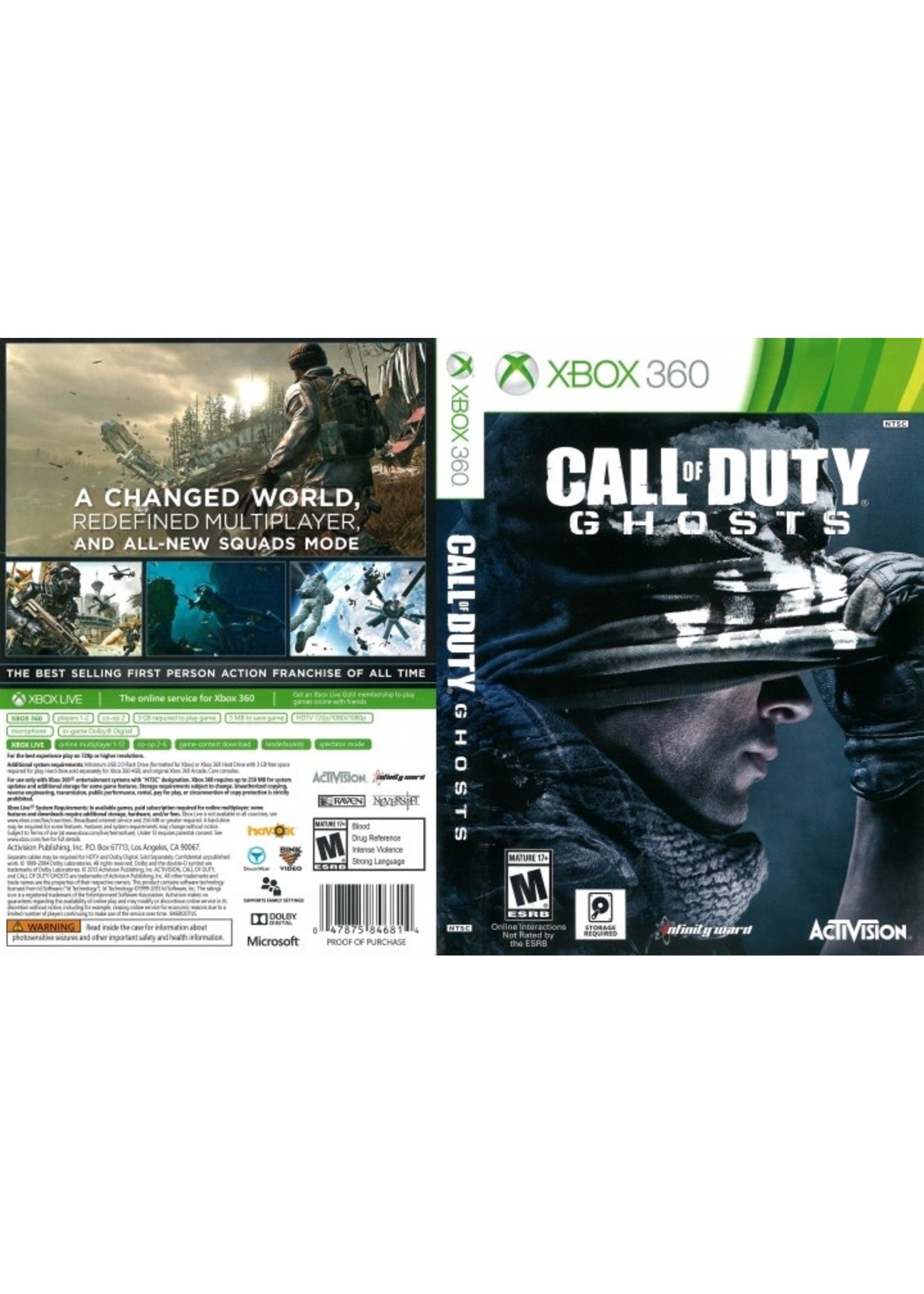 Microsoft Xbox 360 Call of Duty Ghosts