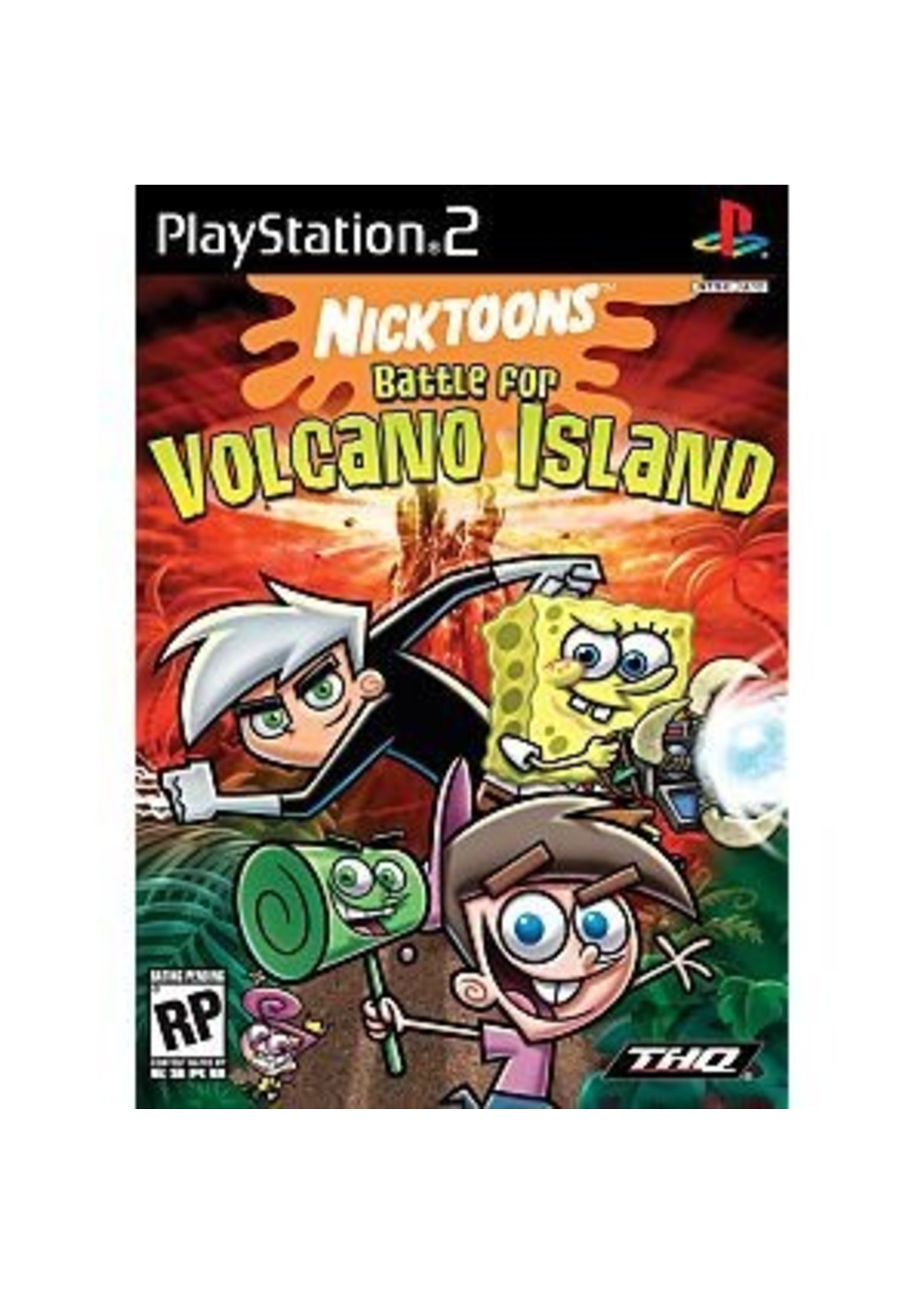 Sony Playstation 2 (PS2) Nicktoons Battle for Volcano Island
