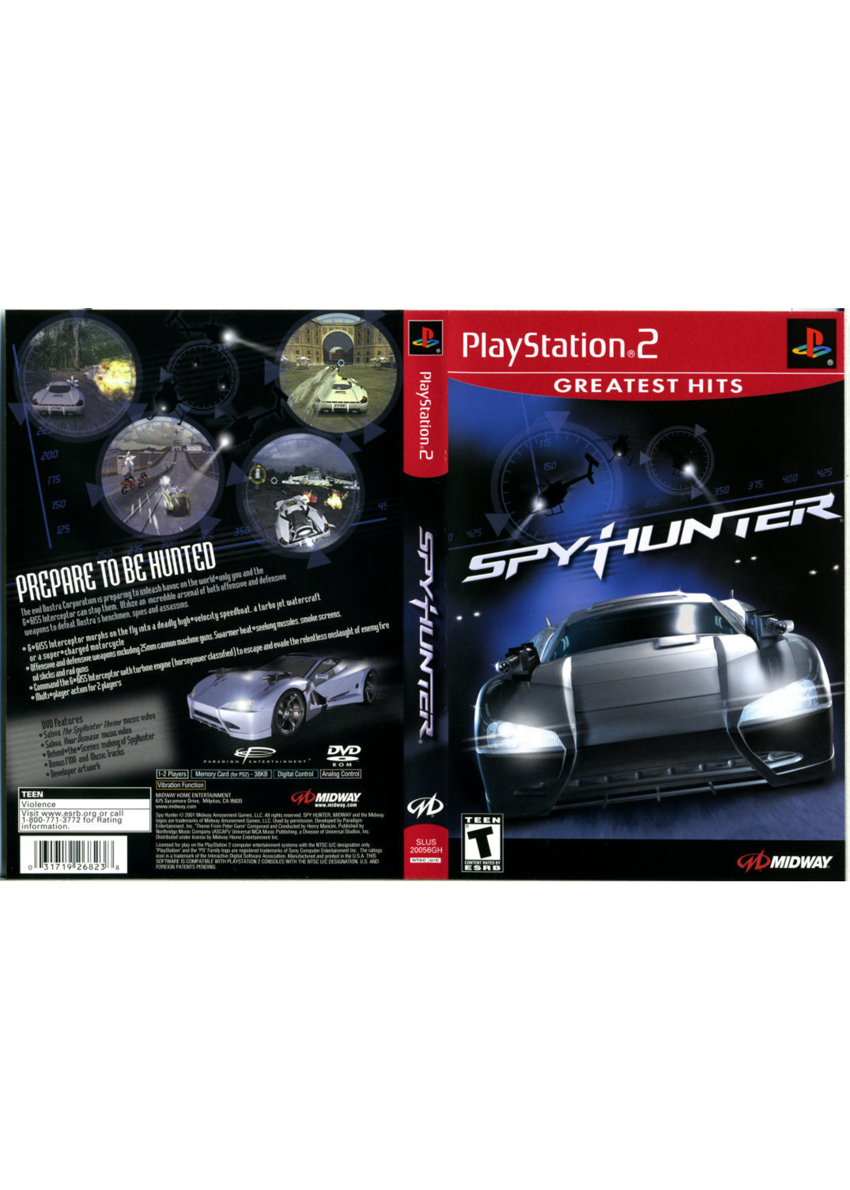 Sony Playstation 2 (PS2) Spy Hunter