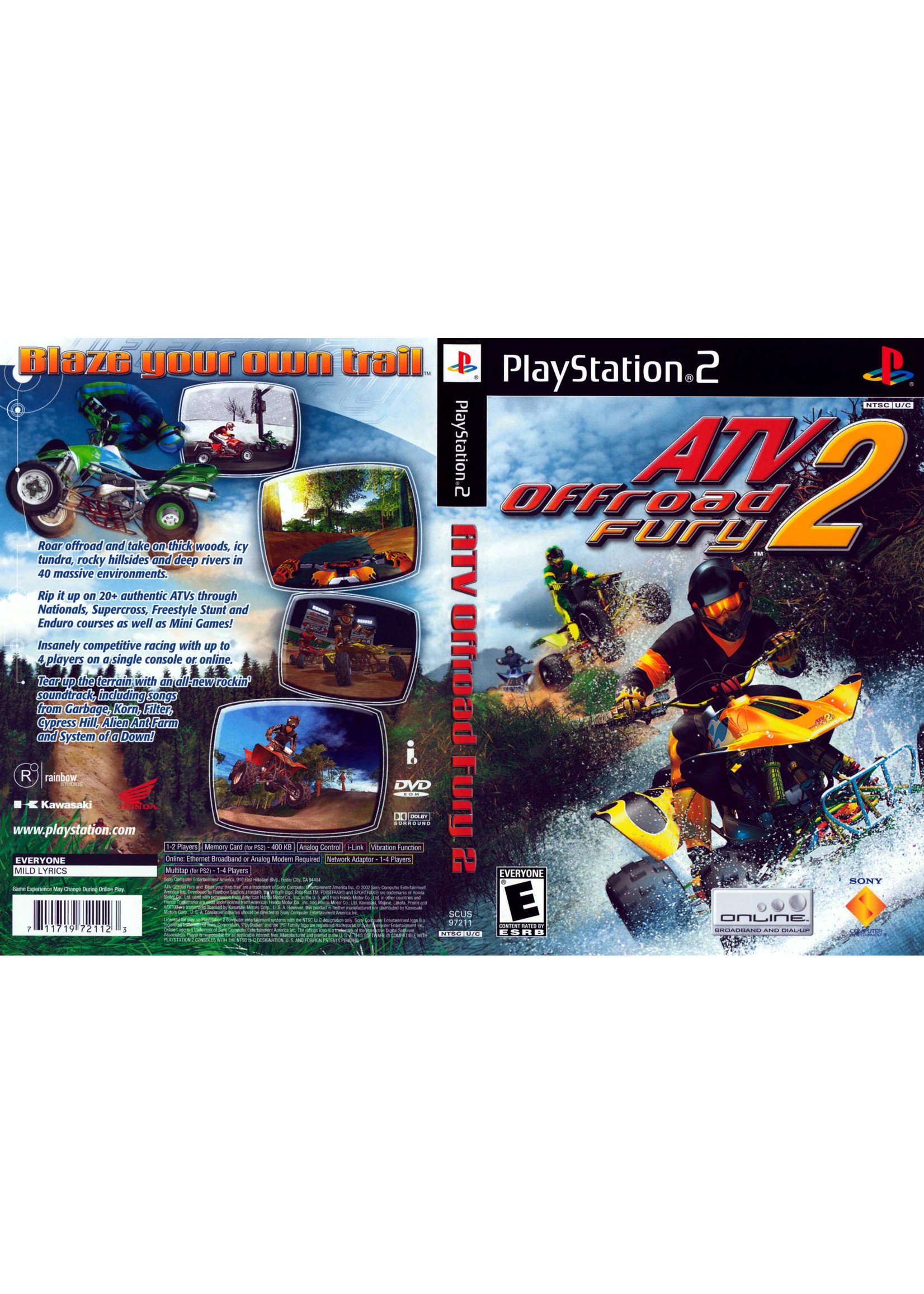 Sony Playstation 2 (PS2) ATV Offroad Fury 2