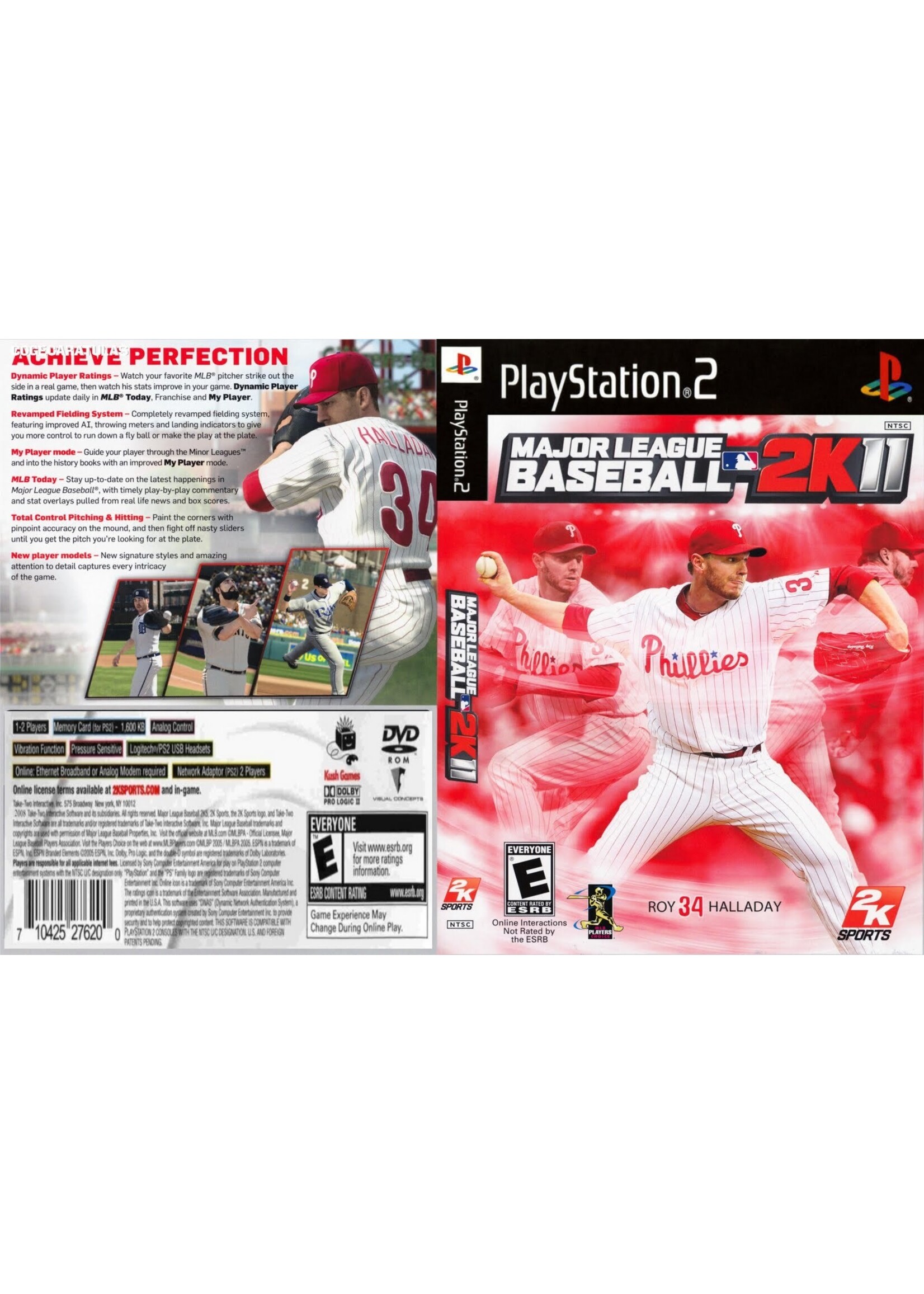 Sony Playstation 2 (PS2) Major League Baseball 2K11