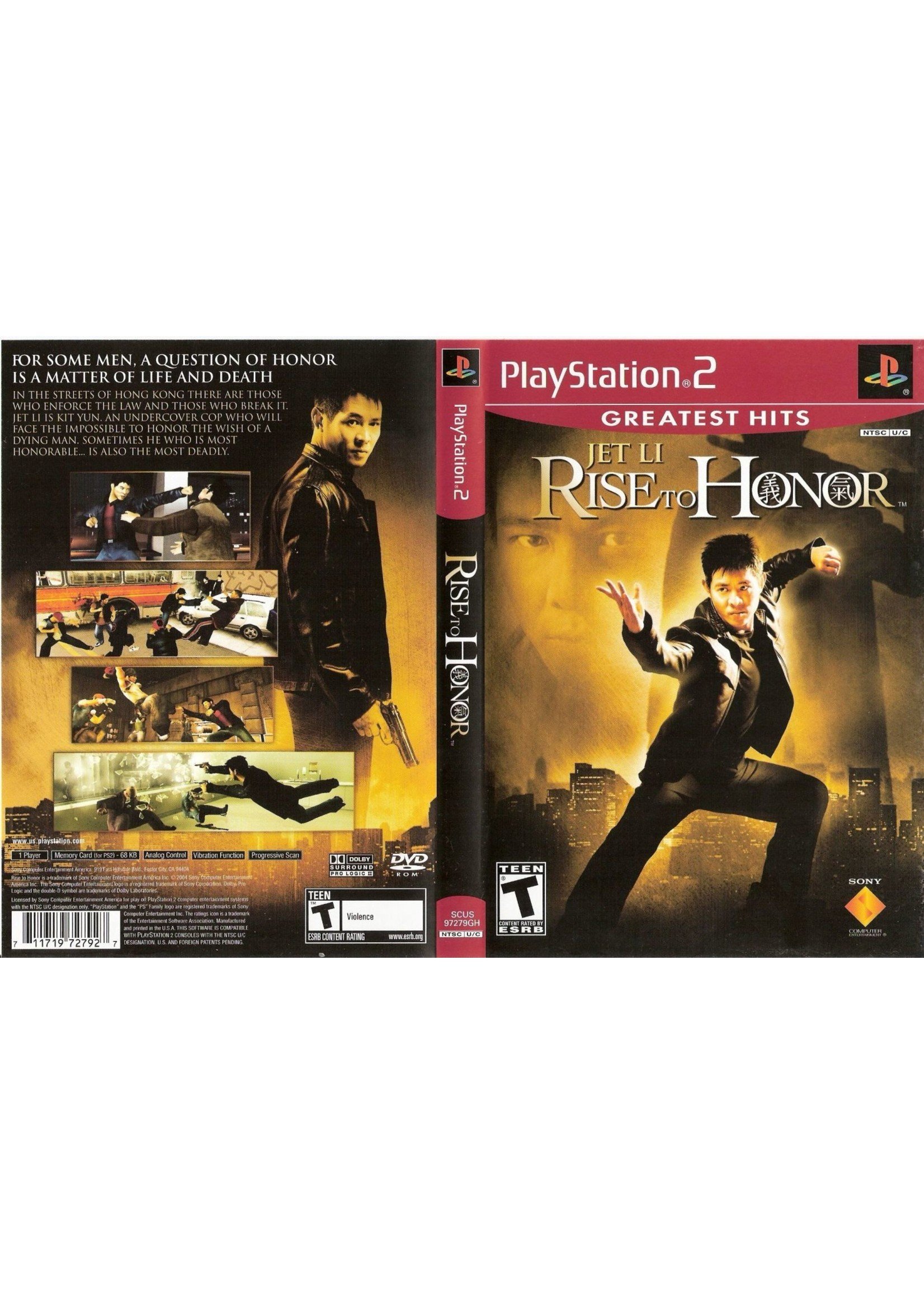 Sony Playstation 2 (PS2) Jet Li Rise to Honor