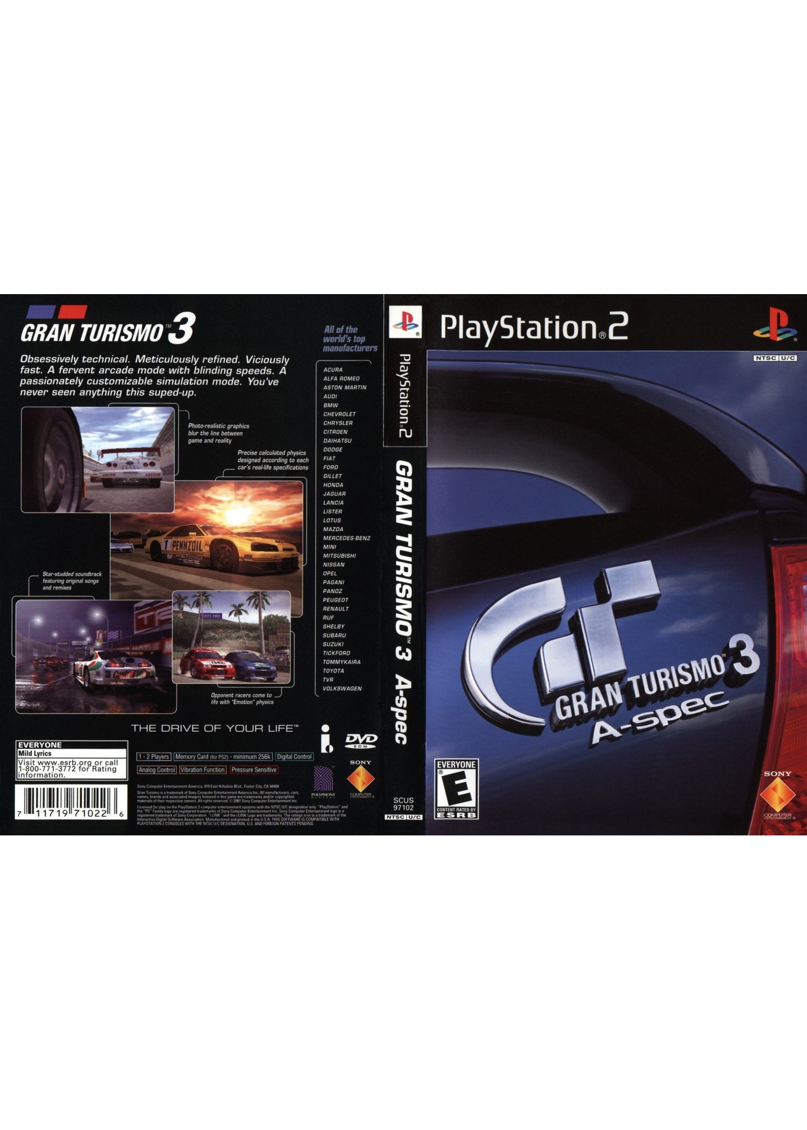 Sony Playstation 2 (PS2) Gran Turismo 3