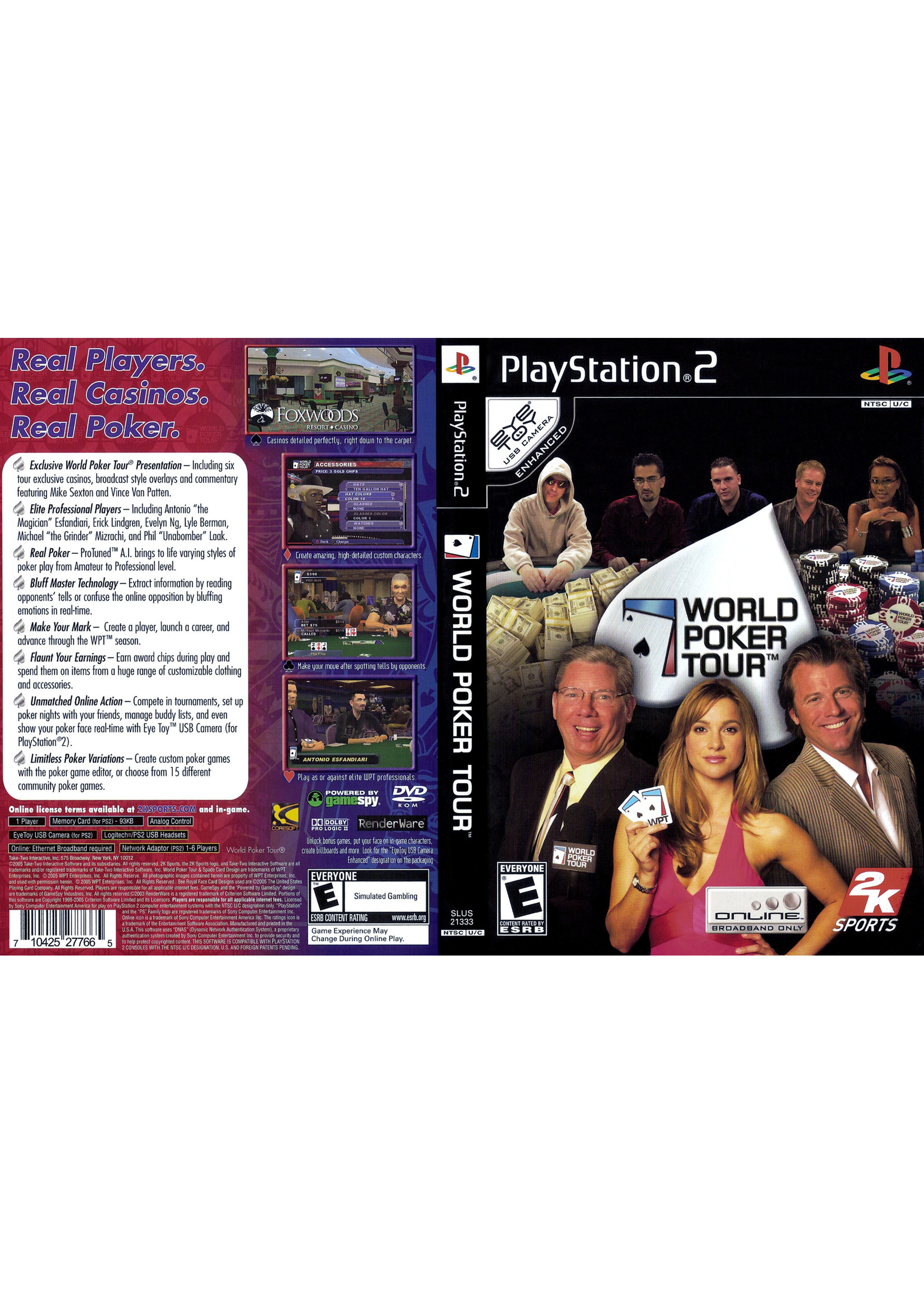 Sony Playstation 2 (PS2) World Poker Tour