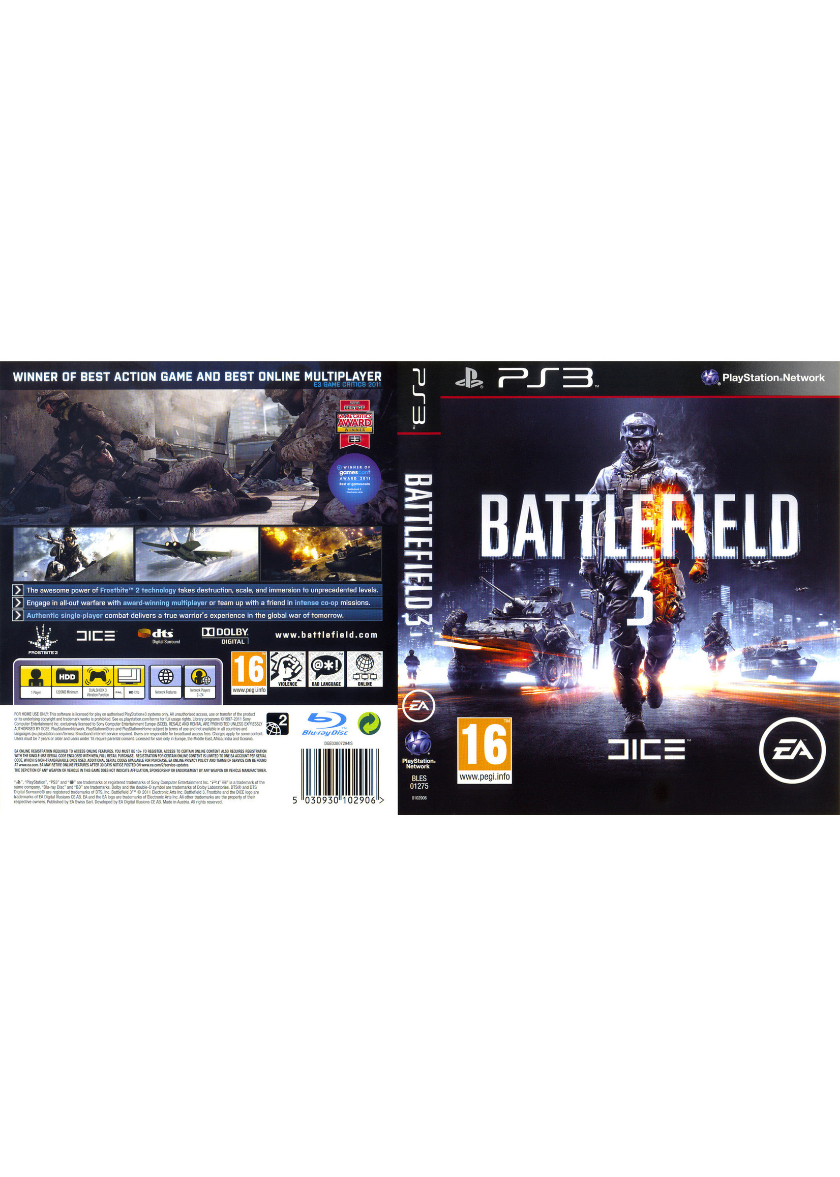 Sony Playstation 3 (PS3) Battlefield 3