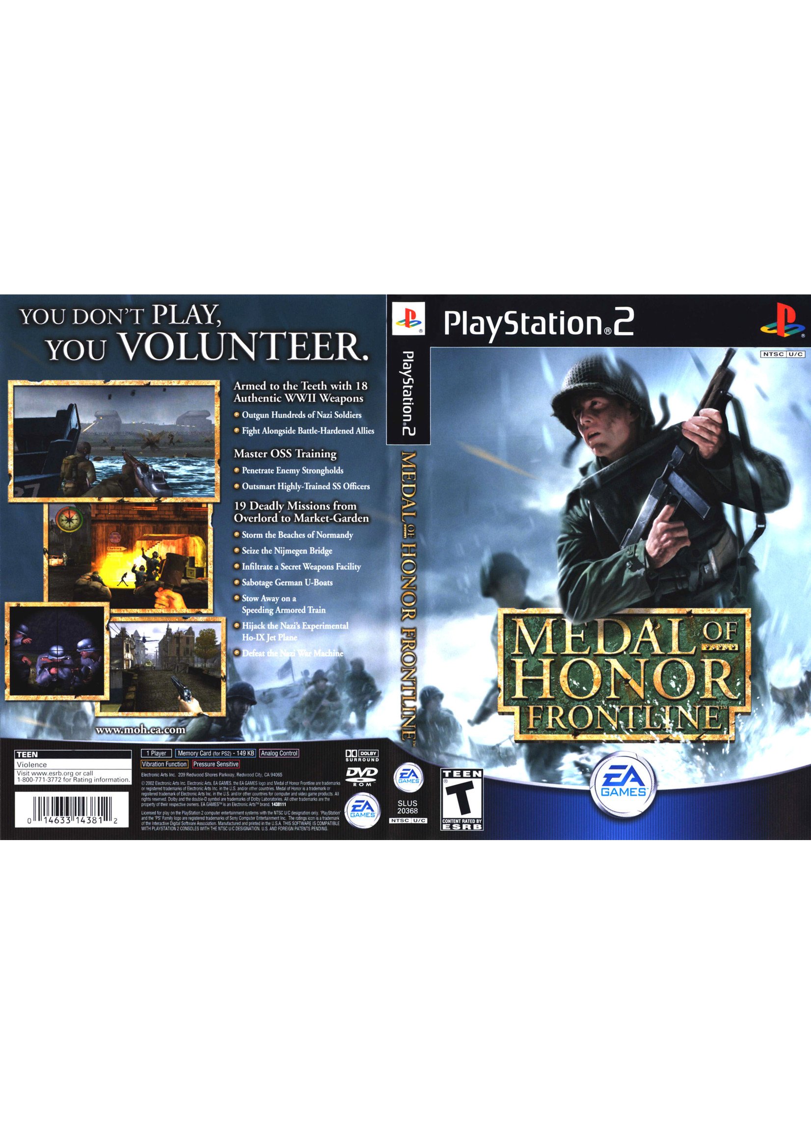 Sony Playstation 2 (PS2) Medal of Honor Frontline