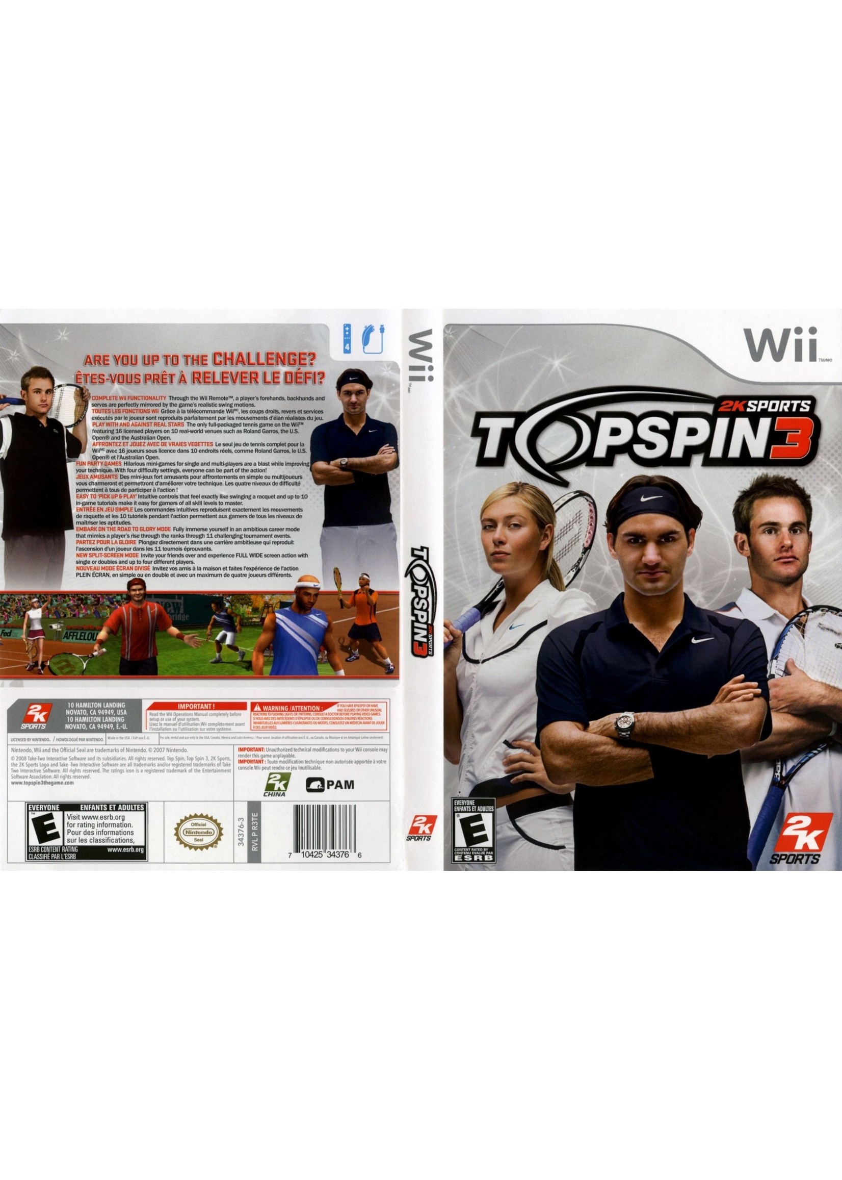 Nintendo Wii Top Spin 3