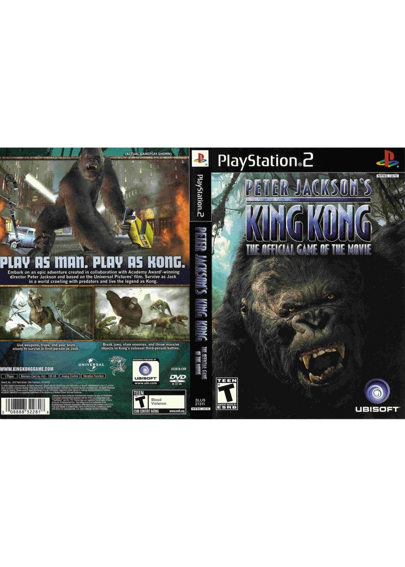 Sony Playstation 2 (PS2) Peter Jackson's King Kong