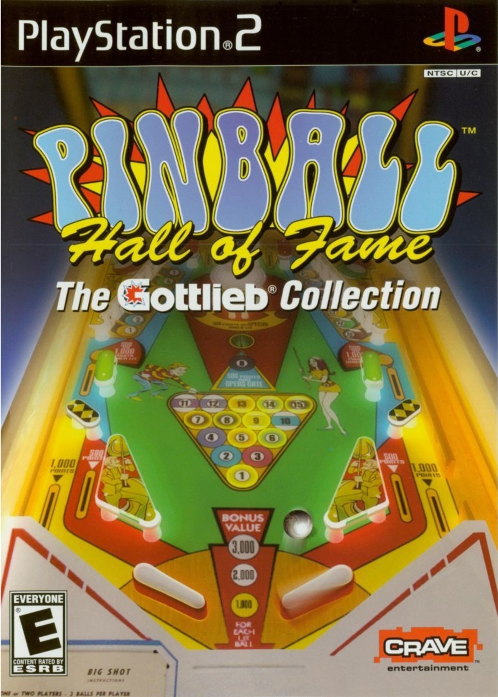 Sony Playstation 2 (PS2) Pinball Hall of Fame The Gottlieb Collection
