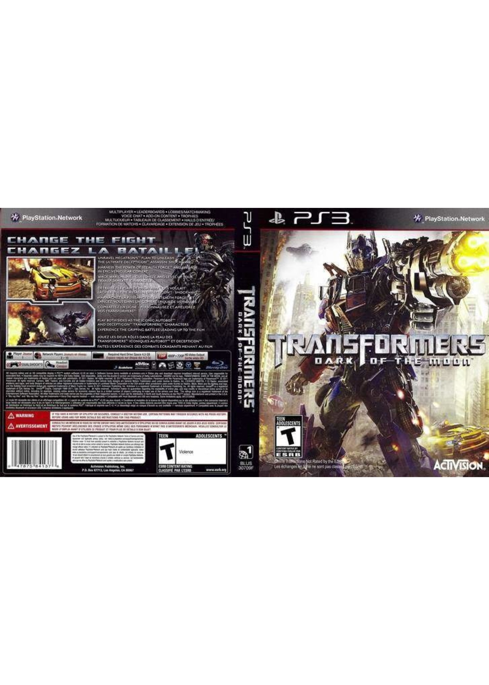 Sony Playstation 3 (PS3) Transformers: Dark of the Moon