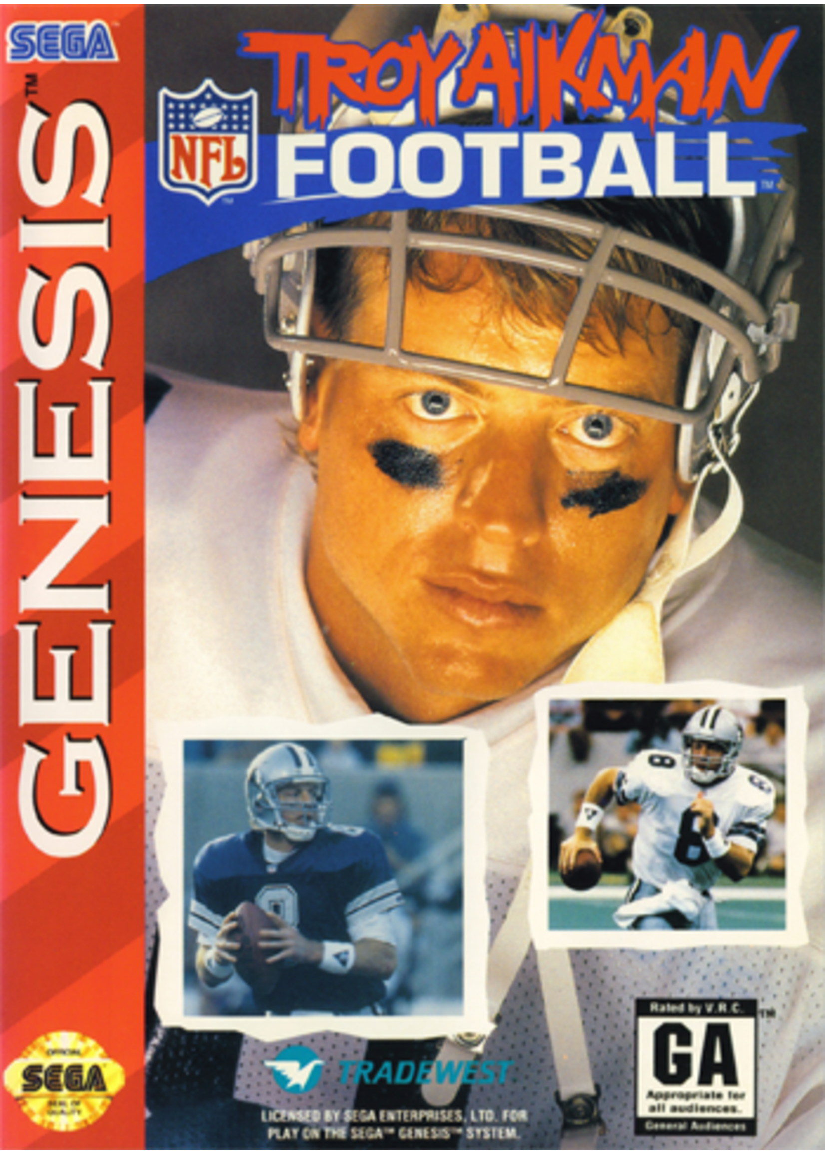 Sega Genesis Troy Aikman NFL Football