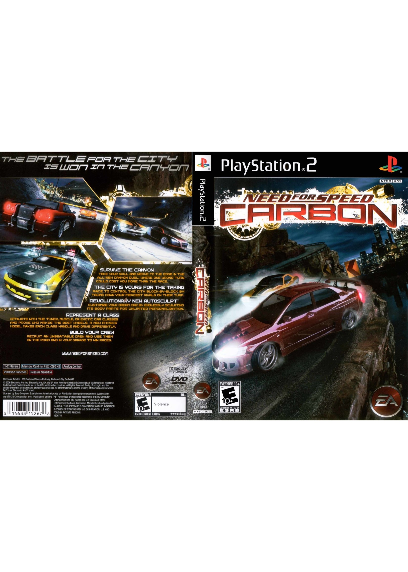 Sony Playstation 2 (PS2) Need for Speed Carbon