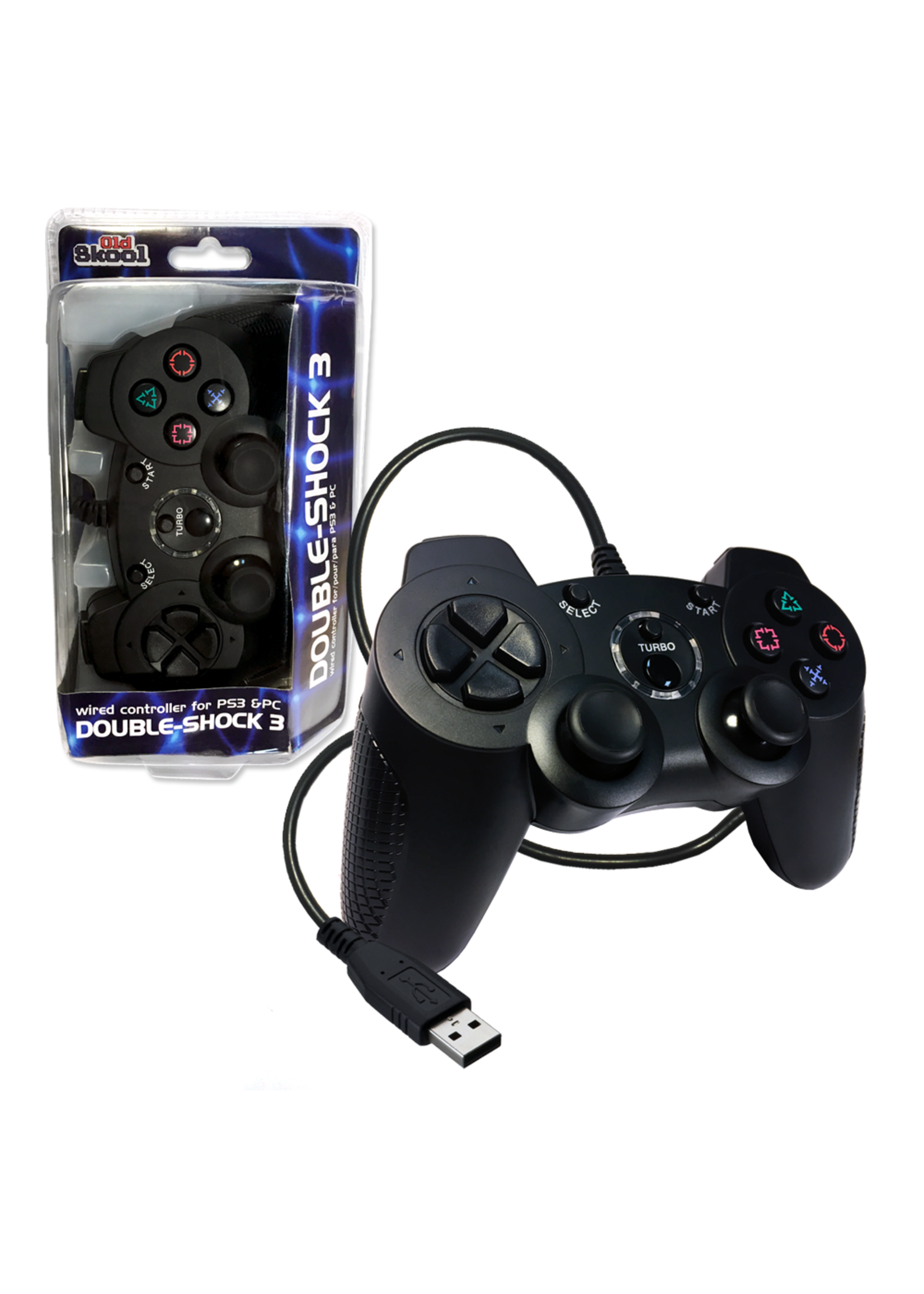 Sony Playstation 3 (PS3) PS3 Wired USB Controller - Black (VGA)