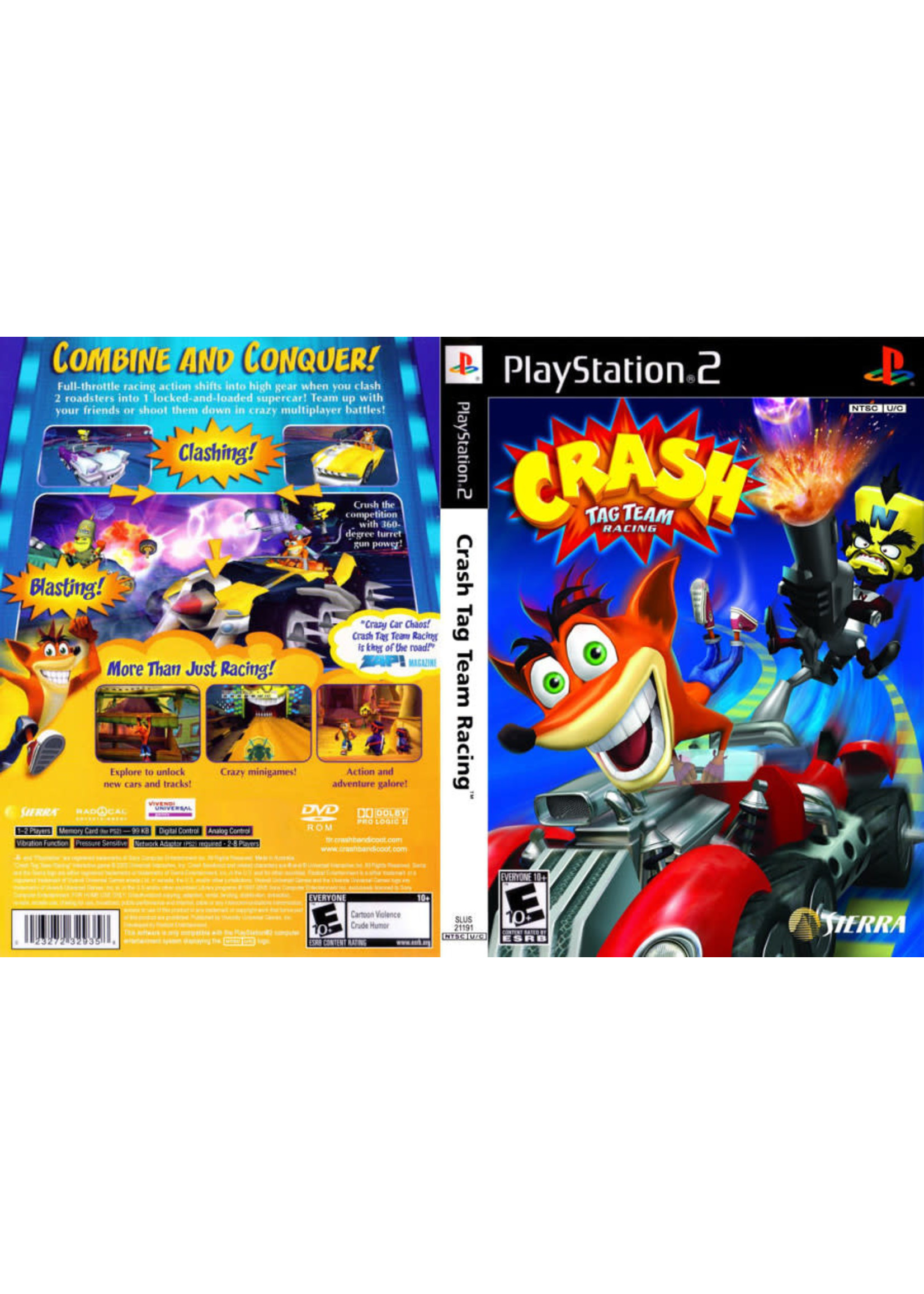 Sony Playstation 2 (PS2) Crash Tag Team Racing