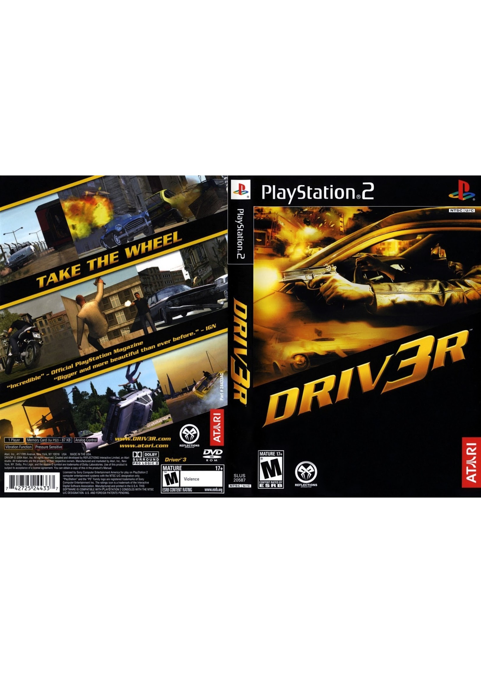 Sony Playstation 2 (PS2) DRIV3R