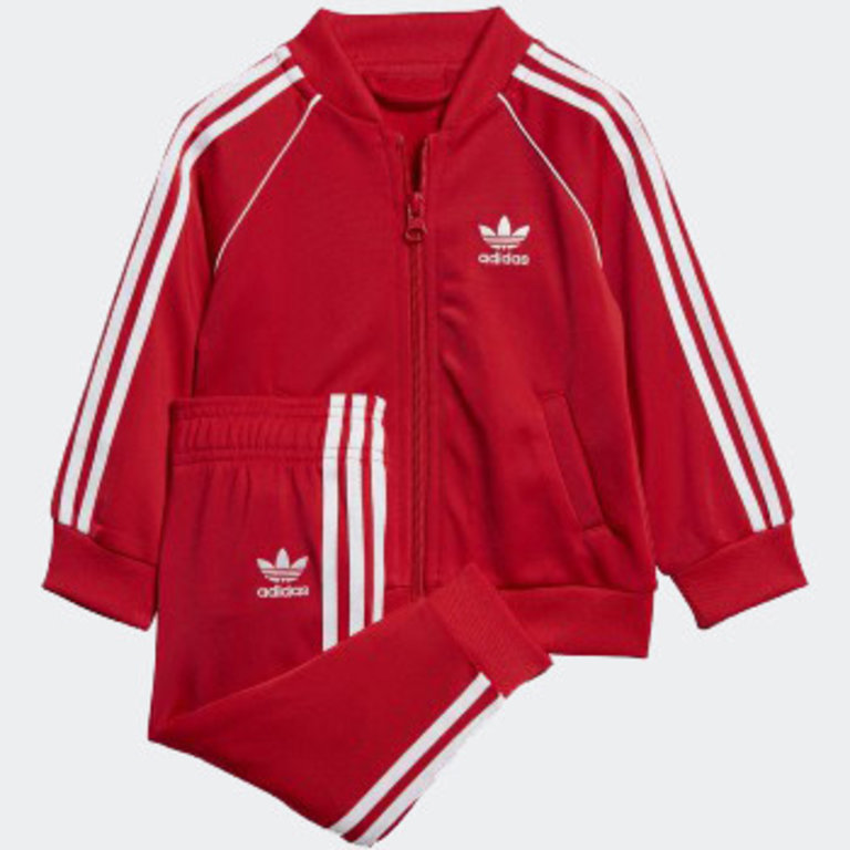 red adidas suit