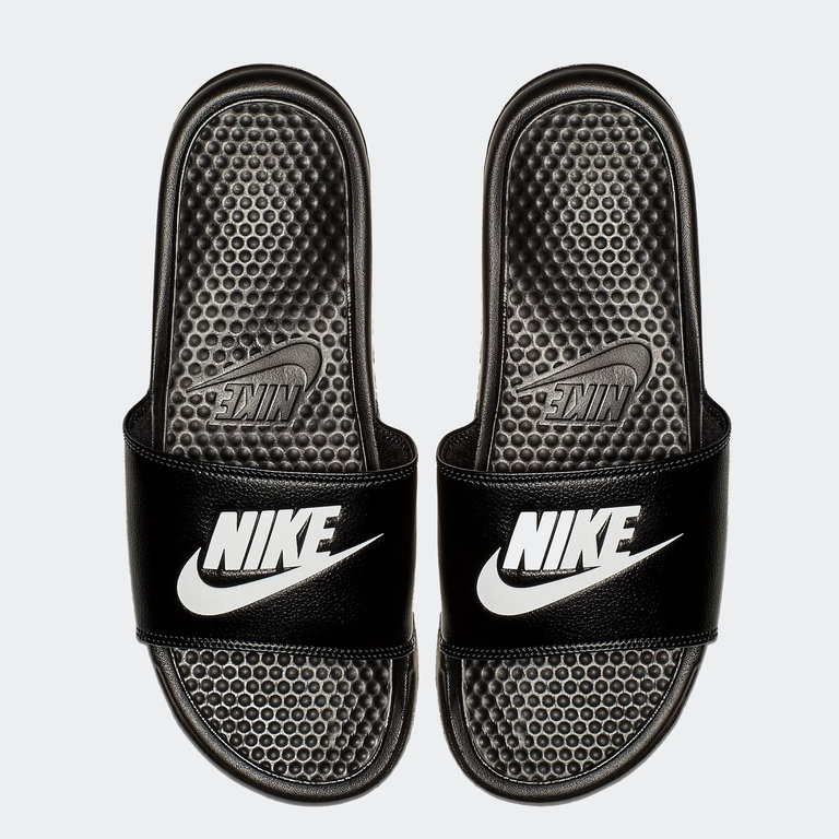 nike benassi jdi white black