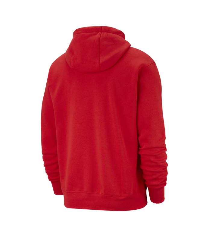 nike club pullover hoodie red