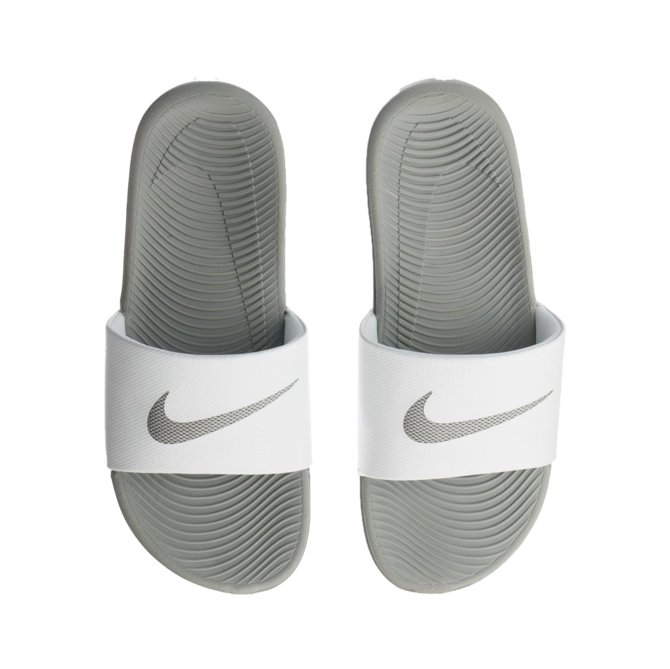Nike Women's Kawa Slide White/Metallic Silver 834588 100 Sam Tabak