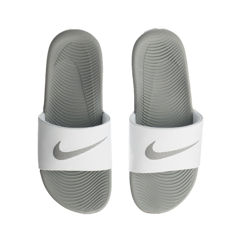 Nike Women s Kawa Slide White Metallic Silver 834588 100 Sam Tabak